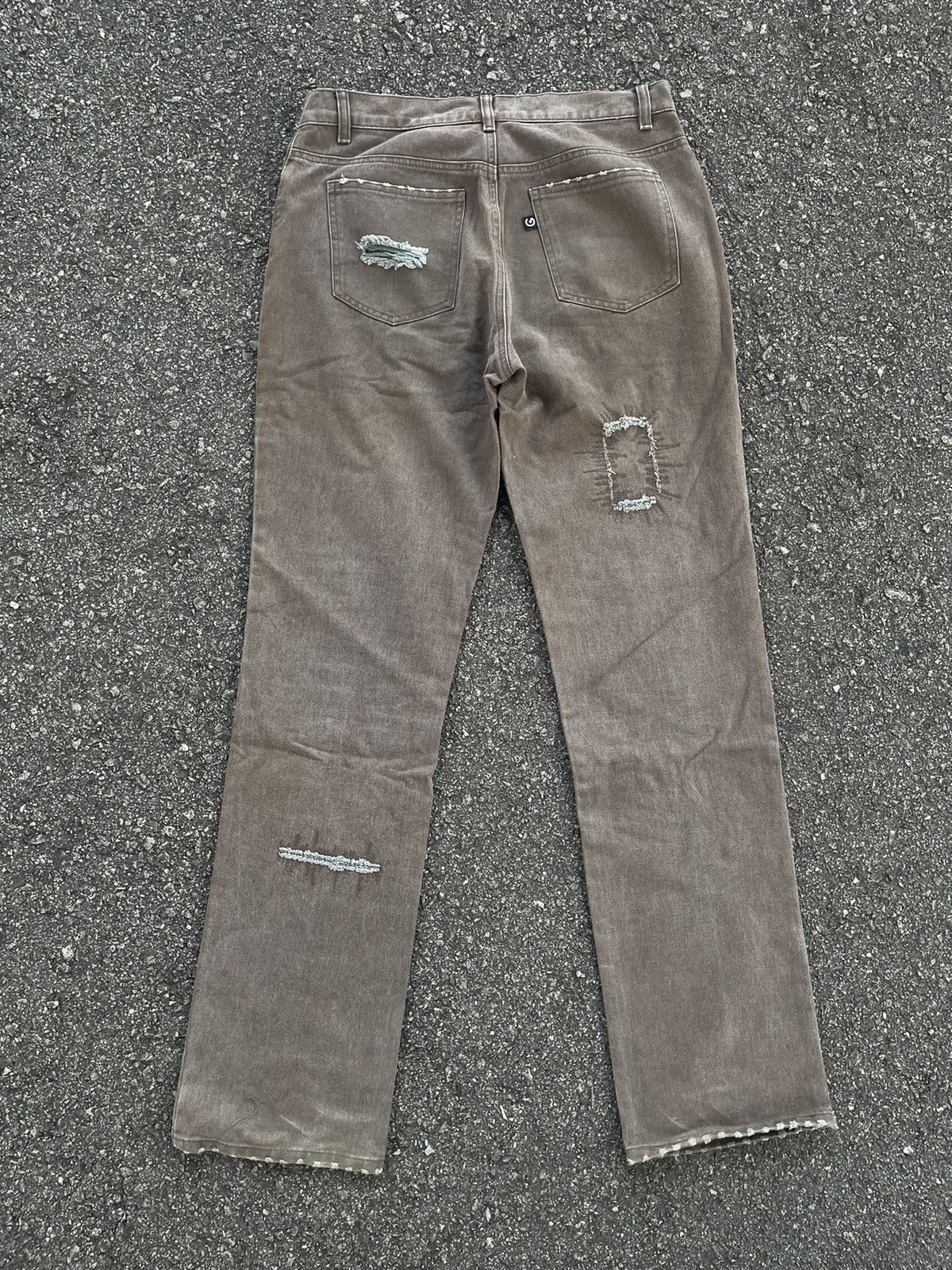 Japanese Brand × Seditionaries Straight Cut Distressed Denim Pant Size US 32 / EU 48 - 3 Thumbnail