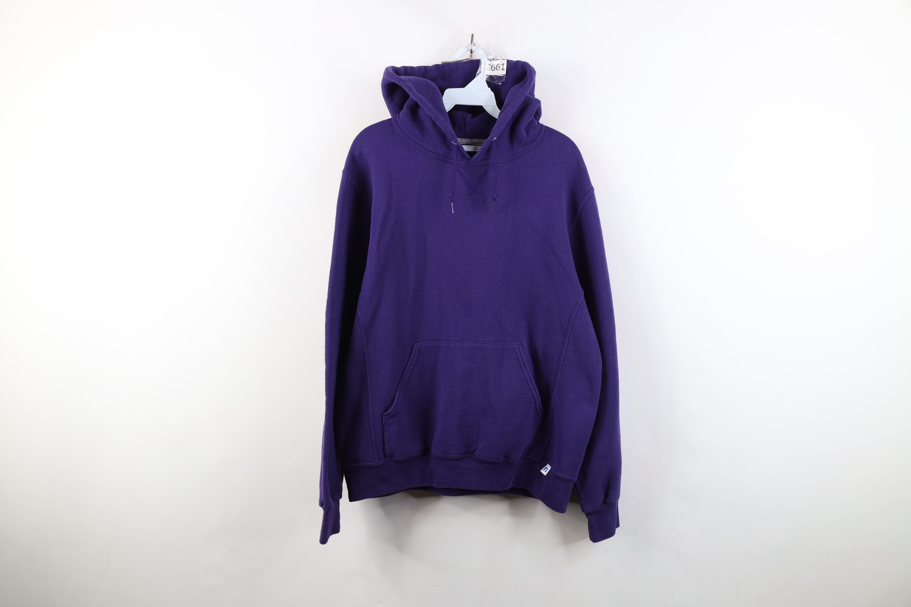 Russell Athletic Vintage 90s Y2K Russell Athletic Hoodie Sweatshirt Purple Size US L / EU 52-54 / 3 - 1 Thumbnail