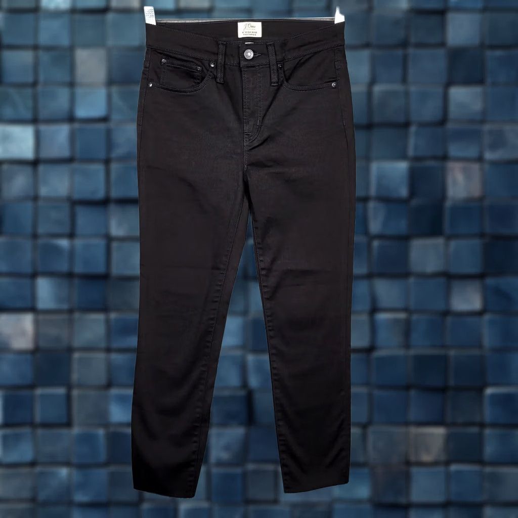 J.Crew J.Crew Jeans 9" High-Rise Toothpick Women's Size 27 Black Denim 5-Pocket Regular Fit Vintage No N/A Size 27" / US 4 / IT 40 - 1 Thumbnail