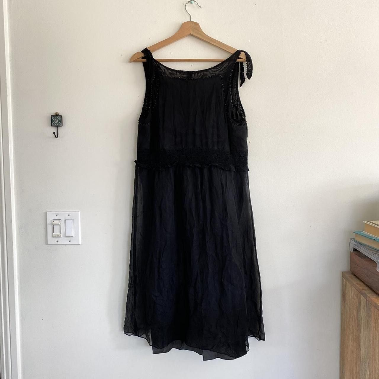 Nicole Miller NICOLE MILLER VINTAGE BLACK 90S BEADED DRESS WOMENS SIZE 10 Size L / US 10 / IT 46 - 3 Thumbnail