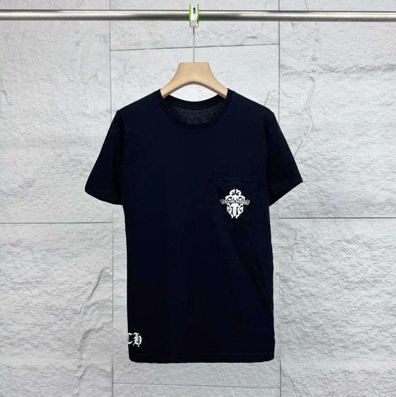 Chrome Hearts Black Cotton T-Shirt for Women 0089