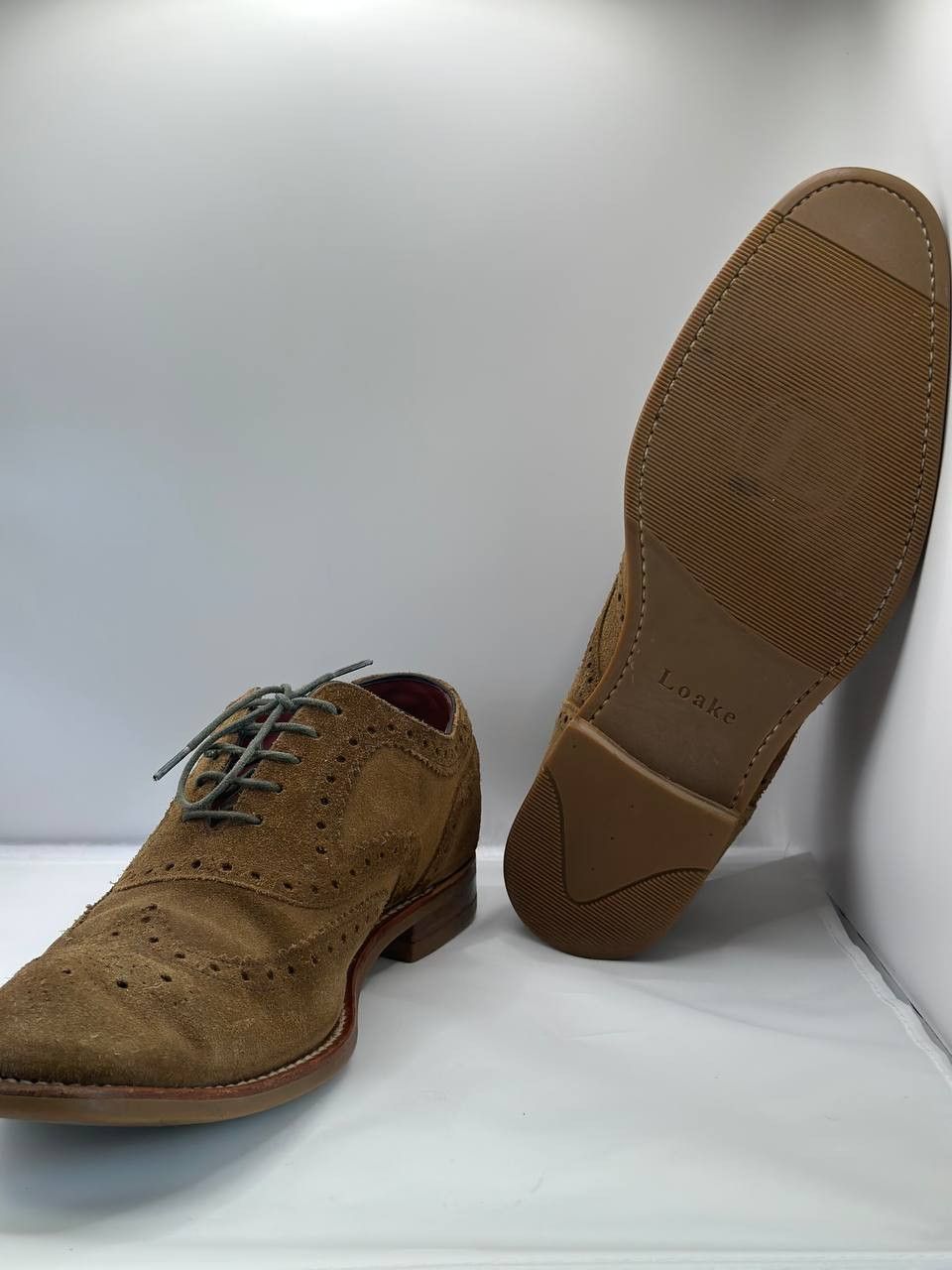 Loake Loake Kerridge TG Suede Brogues Claridge/F UK 8 Almond Toe Size US 9 / EU 42 - 1 Thumbnail