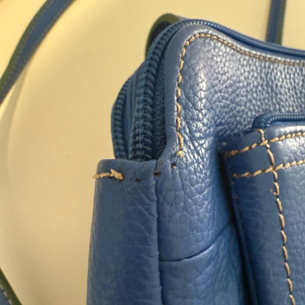 Designer Tignanello FUNCTIONISTA X-Body Leather Crossbody Royal Blue Size ONE SIZE - 4 Thumbnail