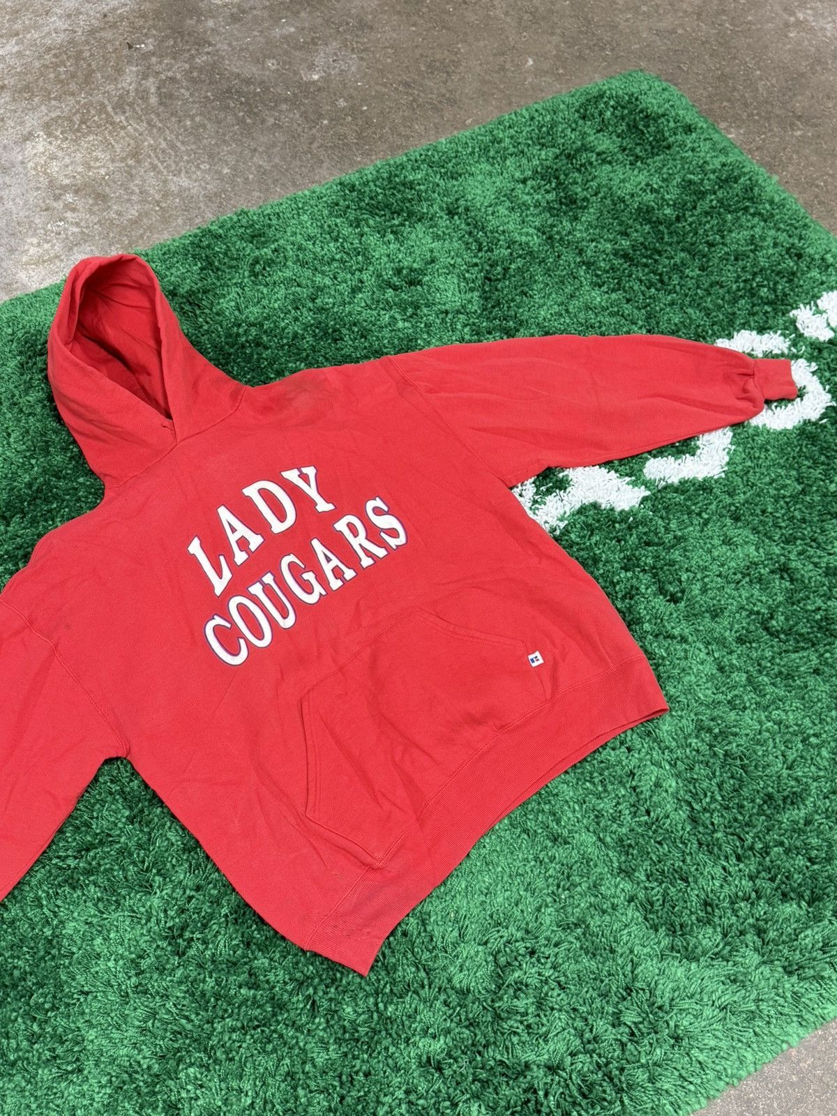 Russell Athletic Vintage University Houston Lady Cougar Hoodie Russell Red TX Size US XL / EU 56 / 4 - 2 Thumbnail