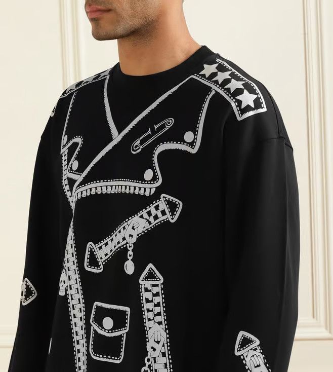 Moschino o1y0225 Crewneck Sweatshirt in Black/Grey Size US M / EU 48-50 / 2 - 3 Thumbnail
