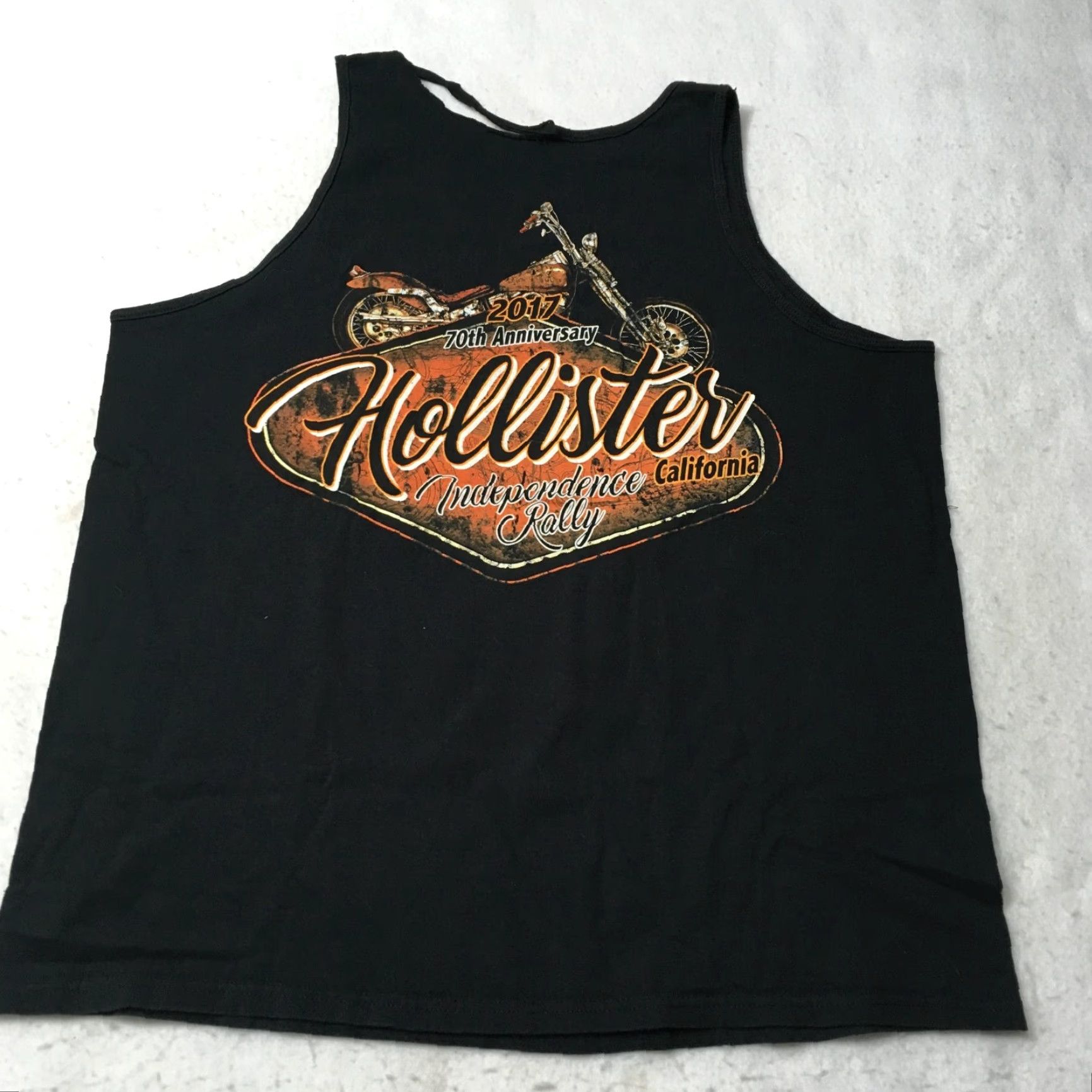 Doublet Hollister California Black Tank Top Men’s XL distress double sided biker fest Tank Top Size US XL / EU 56 / 4 - 2 Thumbnail