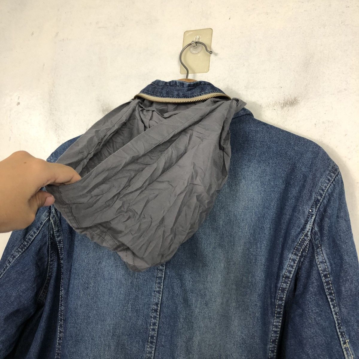 Avirex 💥VINTAGE DENIM BIKER JACKET AVIREX USN MILITARY Size US L / EU 52-54 / 3 - 18 Thumbnail