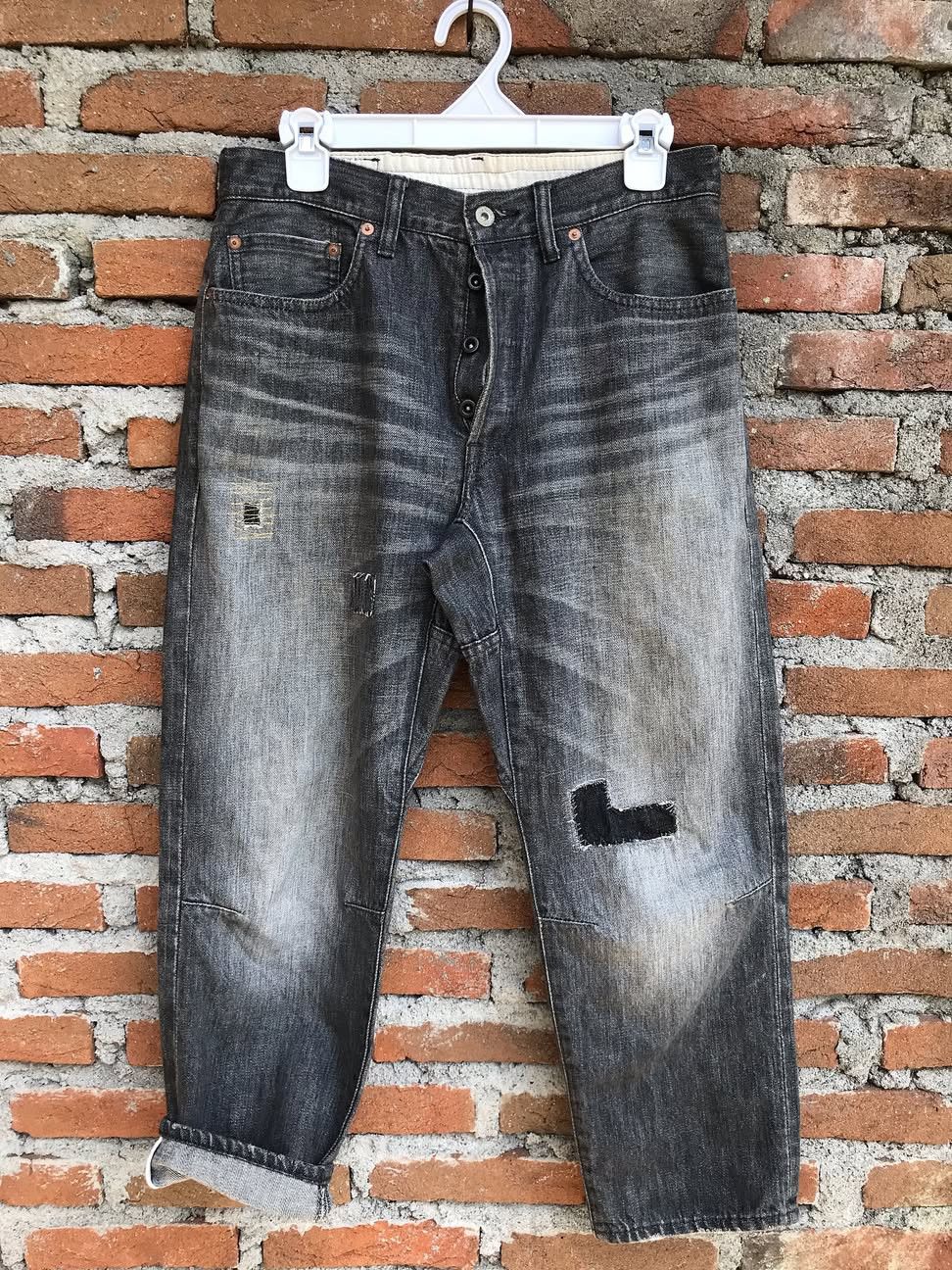 Japanese Brand × Sanca Cropped sanca denim half selvedge sashiko pattern Size US 32 / EU 48 - 1 Thumbnail