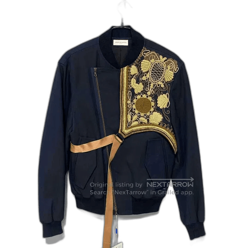 Dries Van Noten Dries Van Noten 15SS Navy Embroidered Harness