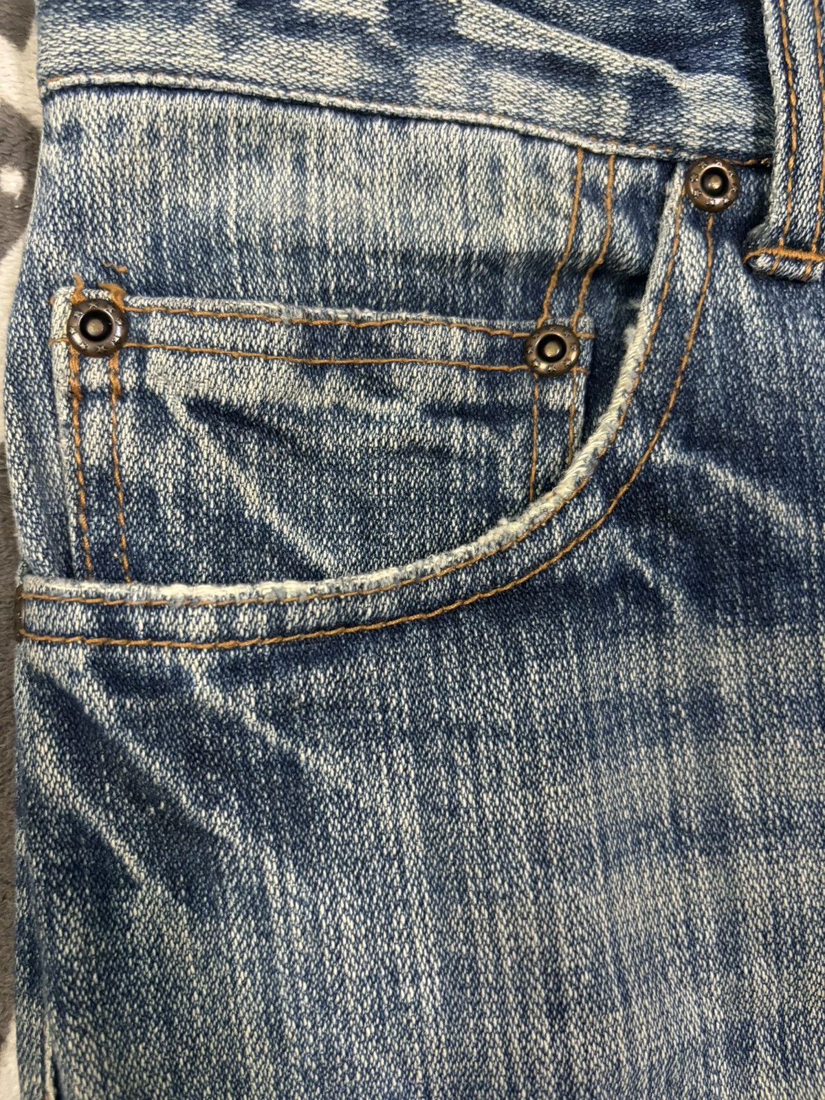 Hysteric Glamour Vintage Japanese Brand Patchwork Loose Fit Distressed Jeans Size US 33 - 5 Thumbnail