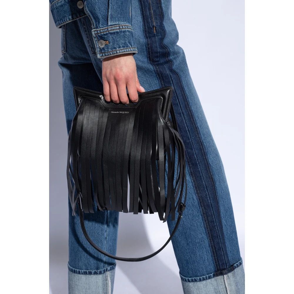 Alexander McQueen o1w1db10925 Size: OS/The Peak Bag Small in Black Size ONE SIZE - 7 Thumbnail
