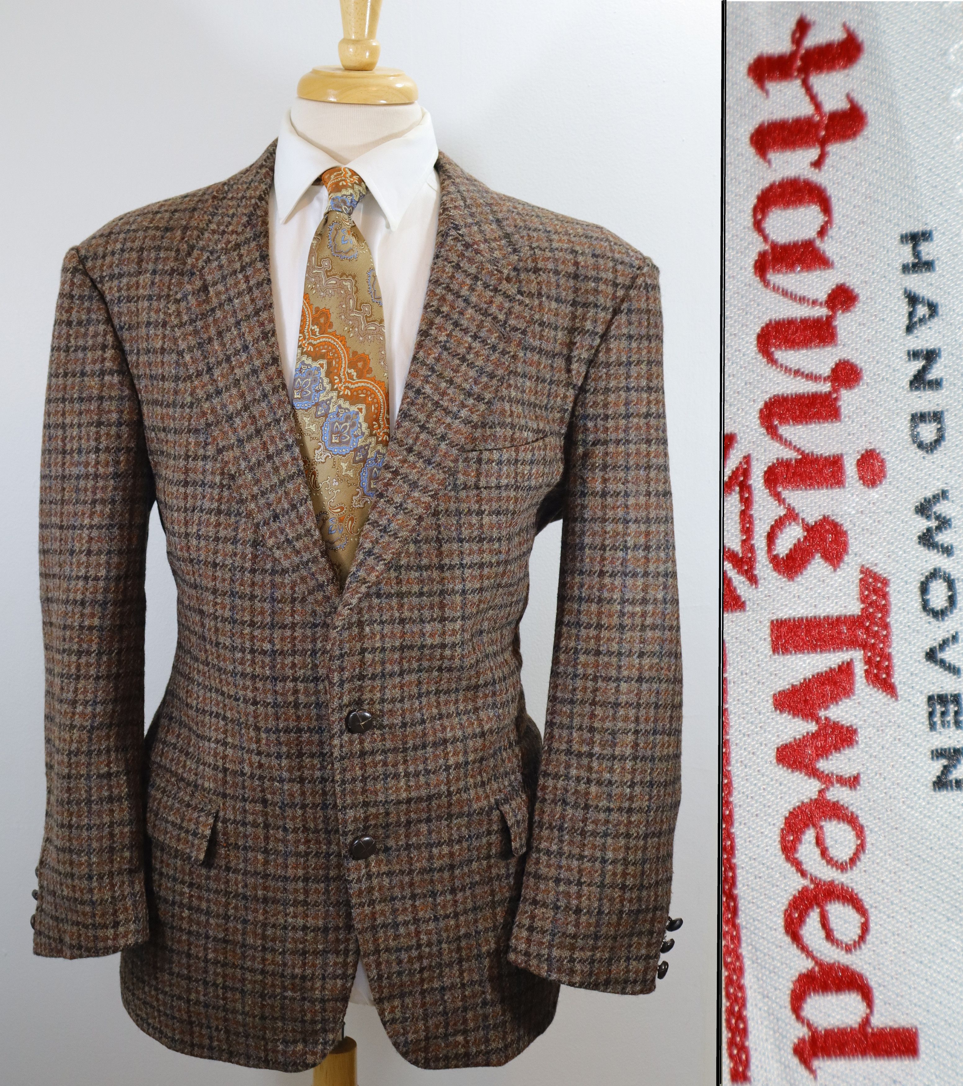 Harris Tweed 44R Vintage BECON Berlin Harris Tweed Blazer-Gun Club Check Size 44R - 1 Thumbnail