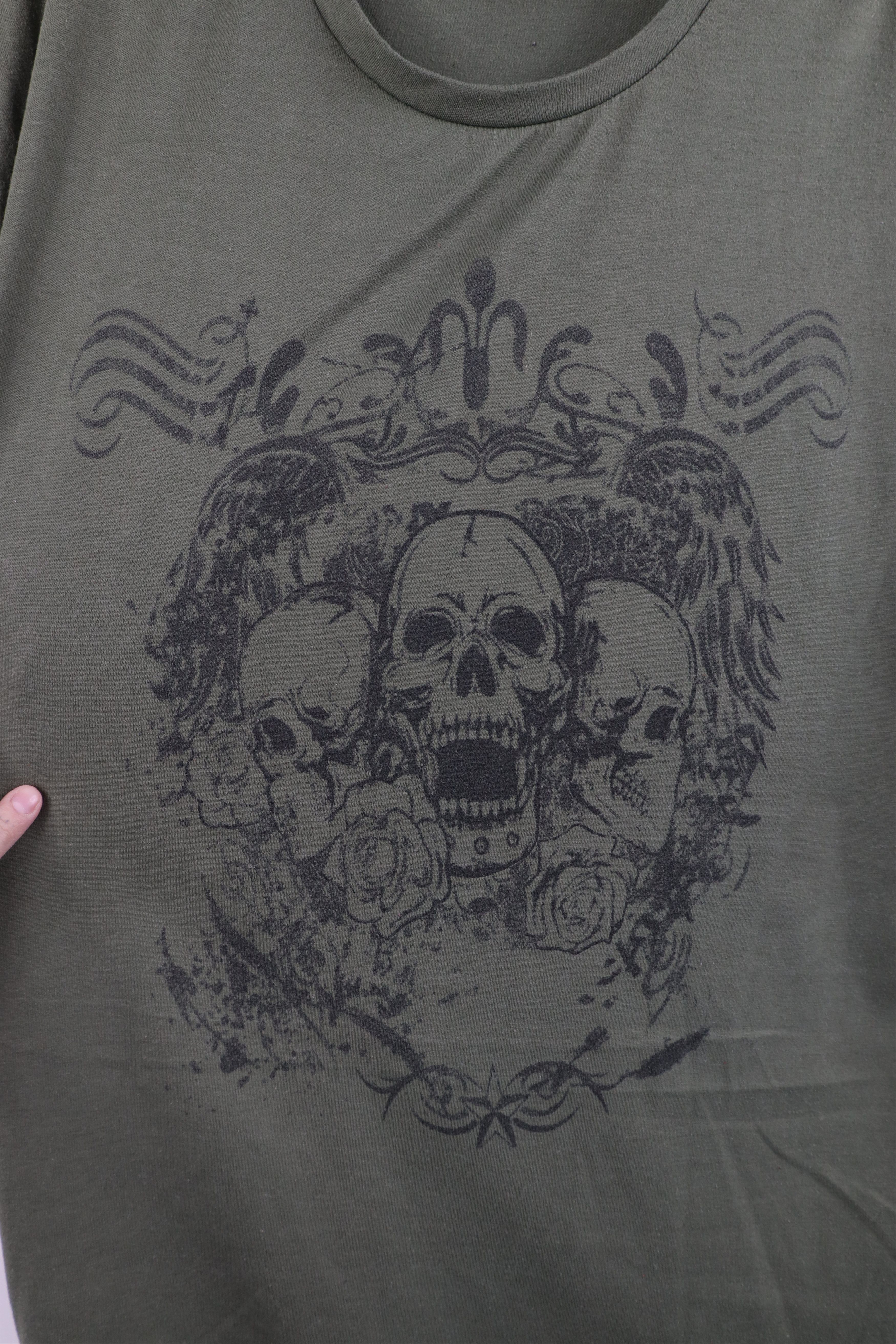 Vintage Vintage Y2K Streetwear Skeleton Tribal UFC MMA T-Shirt Green Size US XL / EU 56 / 4 - 4 Thumbnail