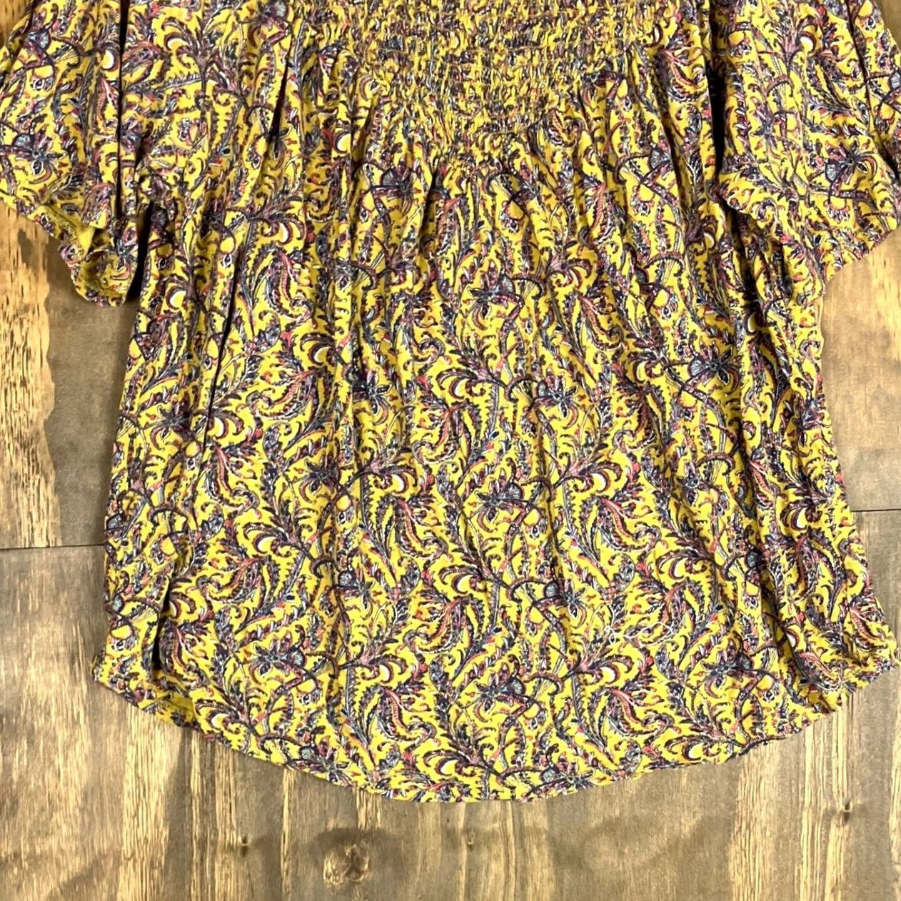 Lucky Brand Lucky Brand Blouse Multicolored Paisley Short Sleeve Boho Womens M Size M / US 6-8 / IT 42-44 - 3 Thumbnail