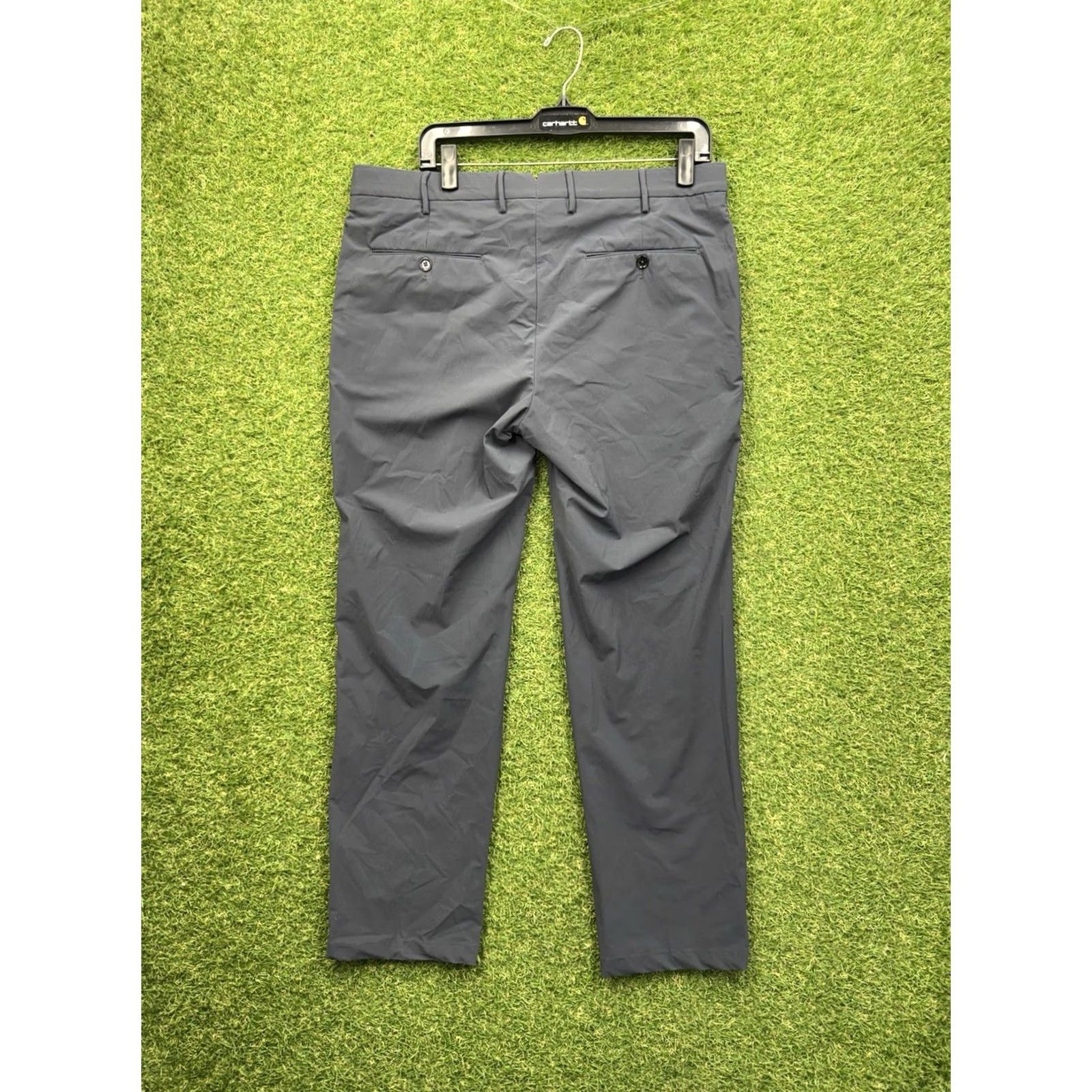 Vintage PT01 PANTS Slim Fit Wool Stretch Gray IT 52 Mens Dress Pants Straight Front 5-Pocket Zipper Button Wool Modern preppy Mens Size US 36 / EU 52 - 2 Thumbnail