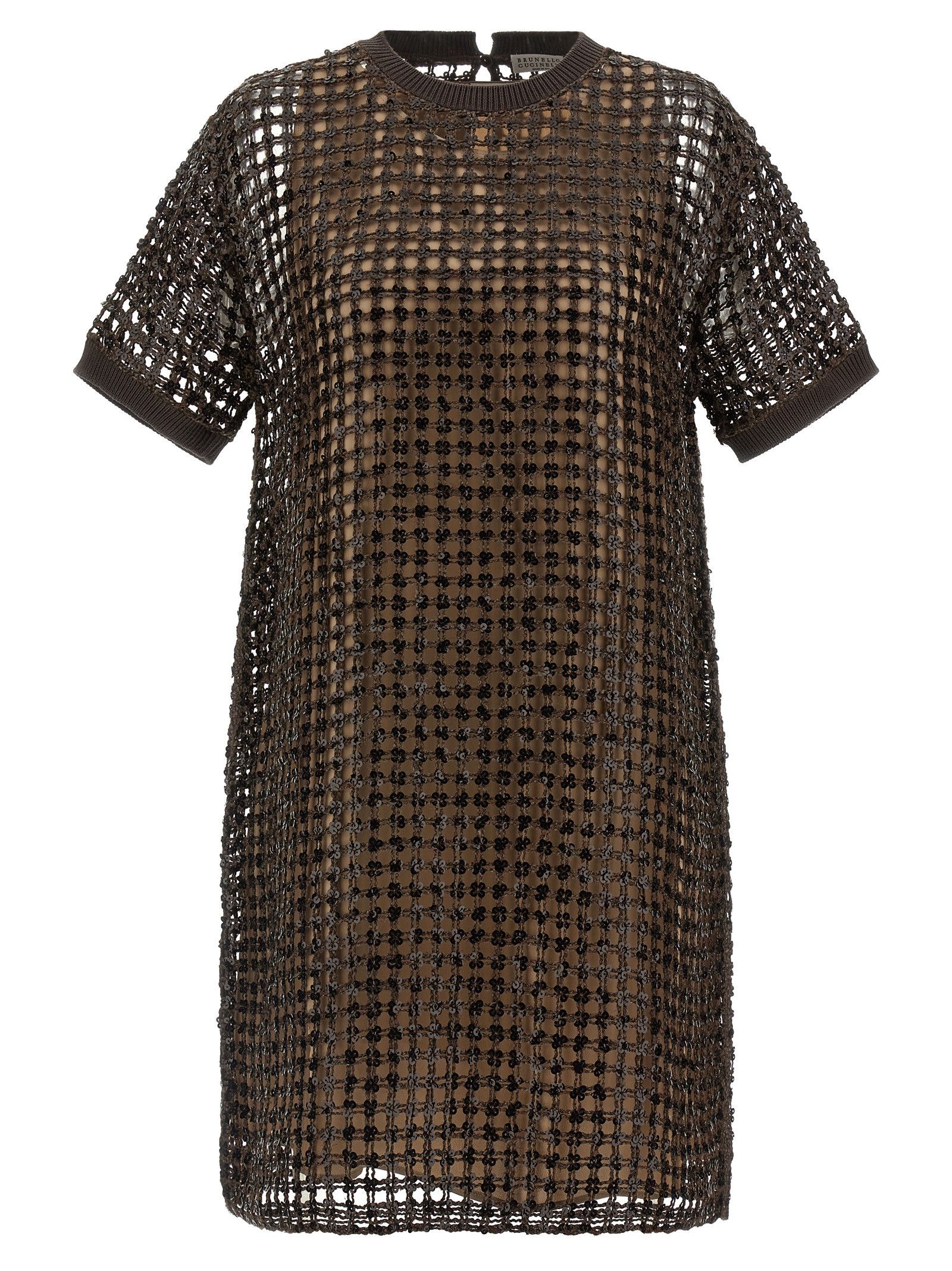 Brunello Cucinelli Sequin mesh dress Size M / US 6-8 / IT 42-44 - 1 Thumbnail