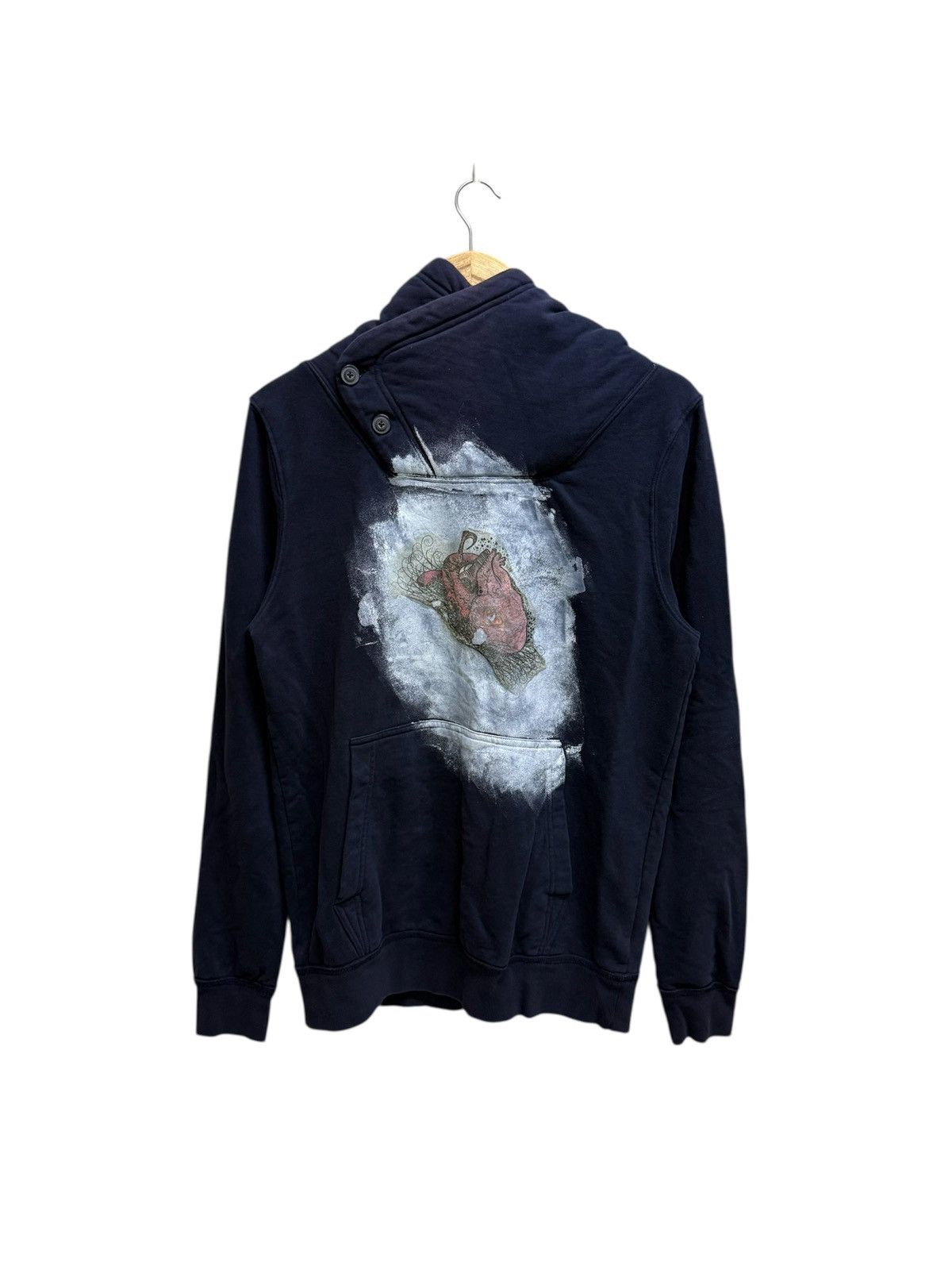Divided Divided sherpa lined button up cowl neck graphic print hodie Size US M / EU 48-50 / 2 - 1 Thumbnail