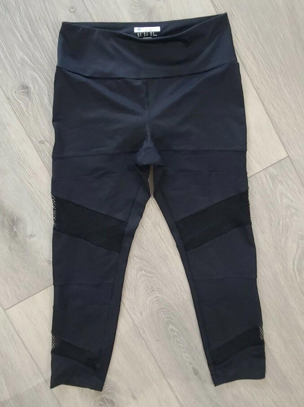 Forever 21 Forever 21 Leggings Medium Black Mesh Stretch Ankle Capri Size 32" / US 10 / IT 46 - 1 Thumbnail