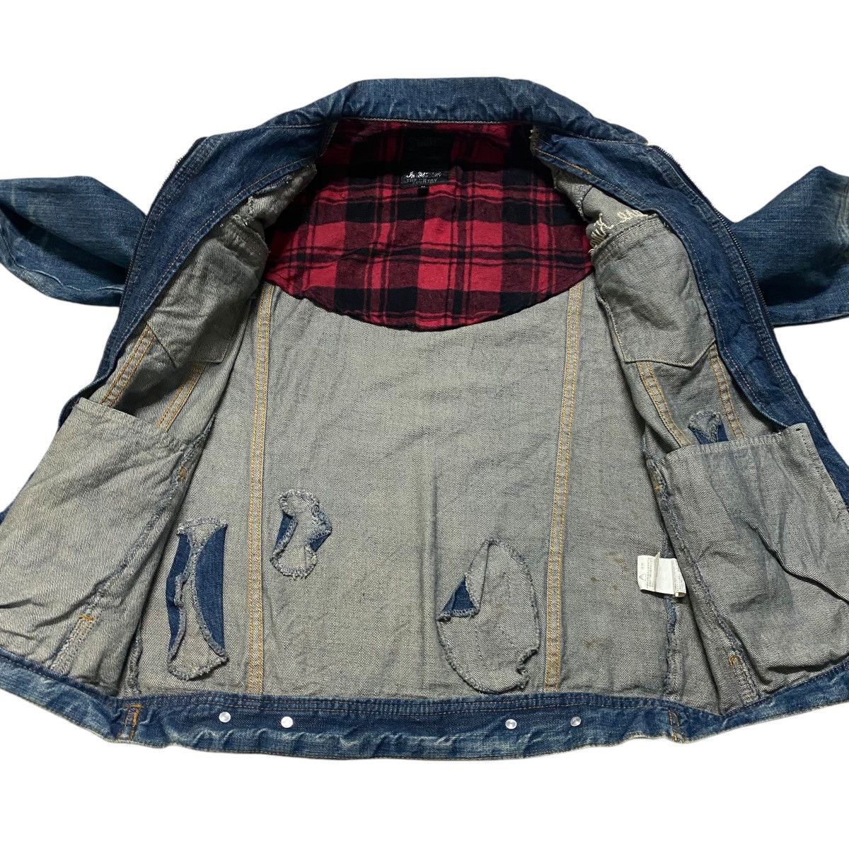 In The Attic IN THE ATTIC Denim Jacket Coated Distressed 'Future Kings' Size US M / EU 48-50 / 2 - 10 Thumbnail