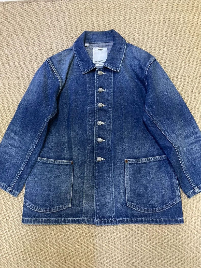Visvim VISVIM 17SS BUCKY COVERALL DAMAGED washed denim jacket 