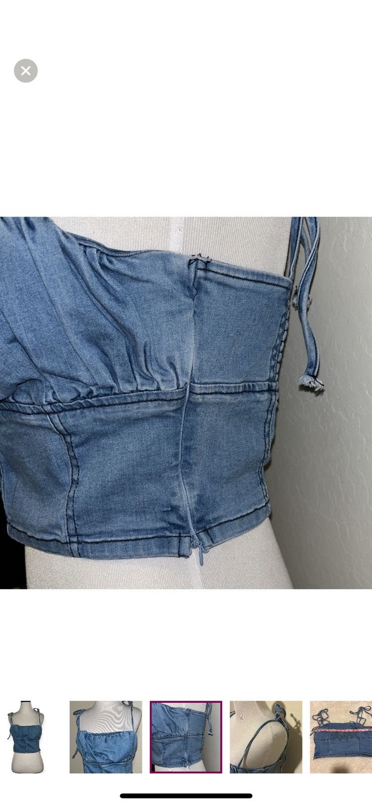 Fashion Nova Fashion nova medium chambray crop top Size M / US 6-8 / IT 42-44 - 5 Thumbnail