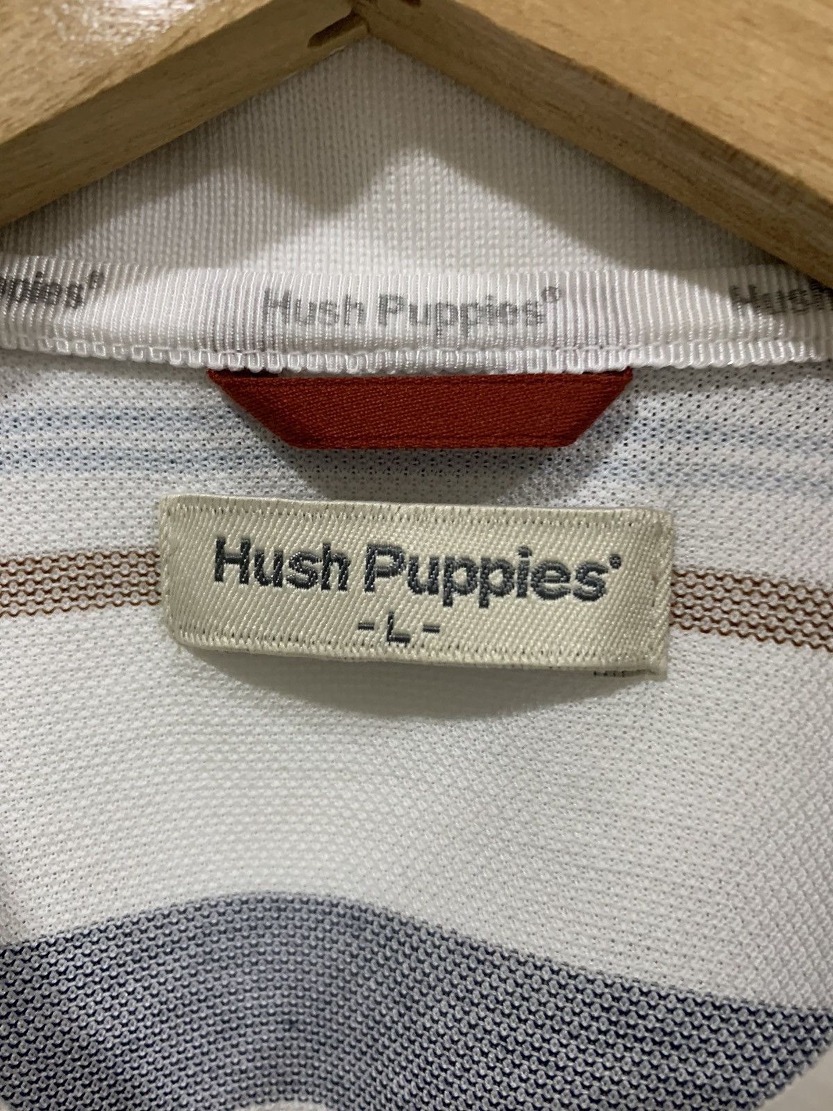 Designer Hush puppies shirt size L Large White Stripes Size US L / EU 52-54 / 3 - 8 Thumbnail