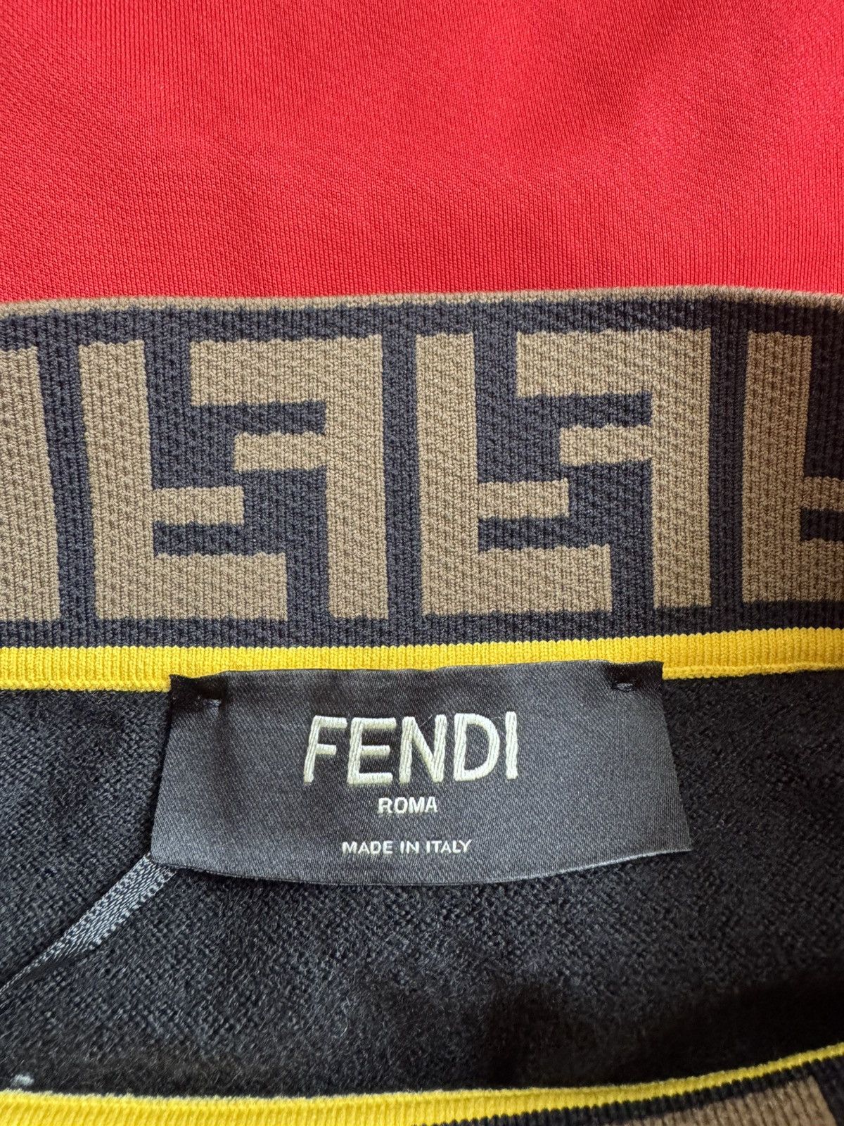 Fendi Fendi FF Monogram High Neck Wool Sweater Black Sweatshirt Size US S / EU 44-46 / 1 - 12 Thumbnail