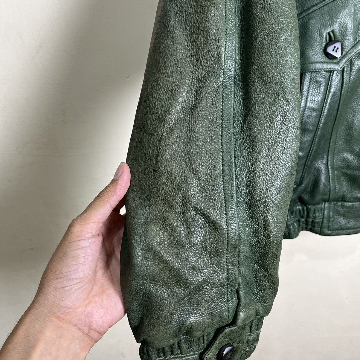 Zilli Vintage Zilli France Odessa Green Deerskin Leather Jacket Size US XXL / EU 58 / 5 - 8 Thumbnail