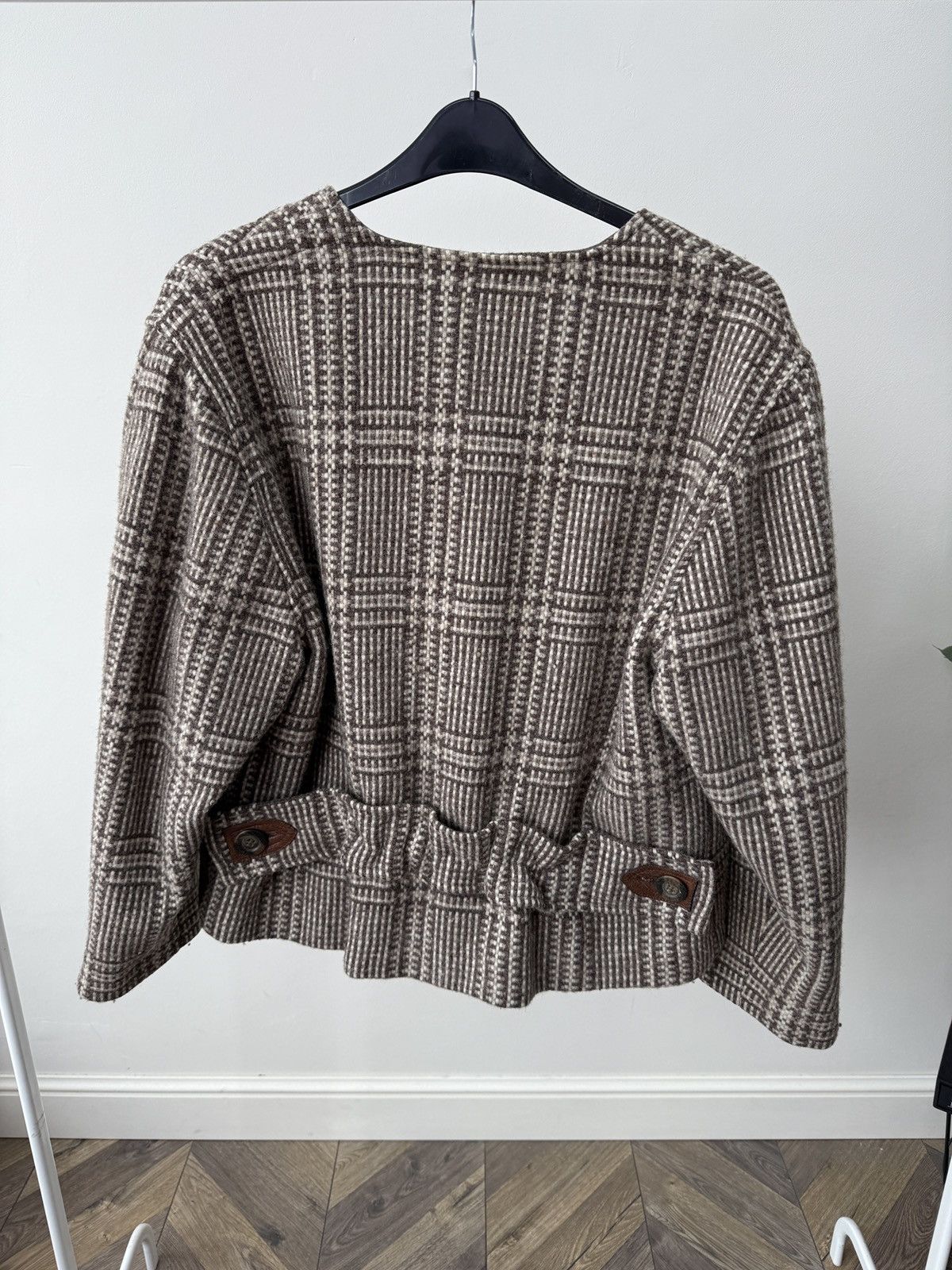 Byblos Vintage Byblos Women’s Wool Jacket Blazer Brown Check Size M / US 6-8 / IT 42-44 - 9 Thumbnail