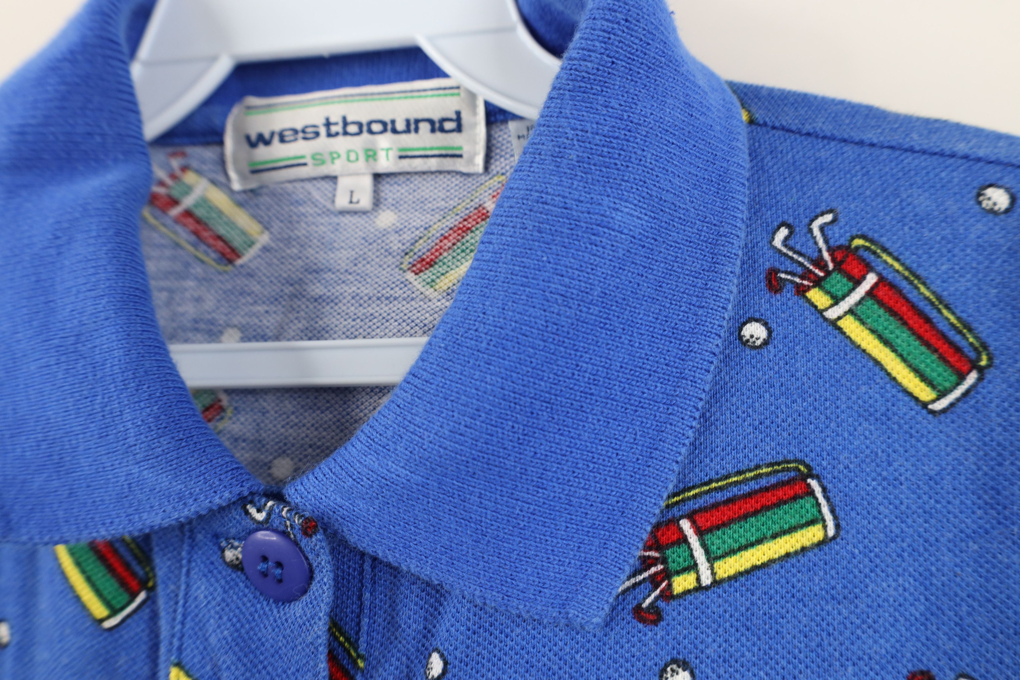 Vintage Vintage 90s Streetwear Rainbow Golf Bag All Over Print Polo Size L / US 10 / IT 46 - 5 Thumbnail