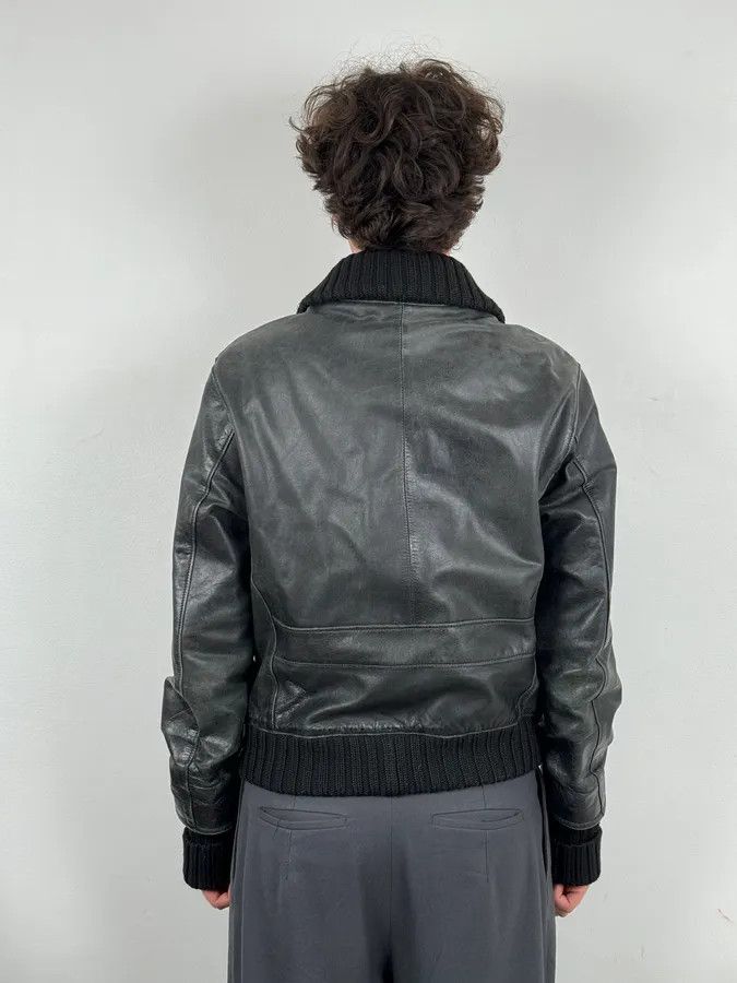 Daniele Alessandrini AW2005 Daniele Alessandrini Black Eroded Buttoned Leather Jacket Size US L / EU 52-54 / 3 - 3 Thumbnail