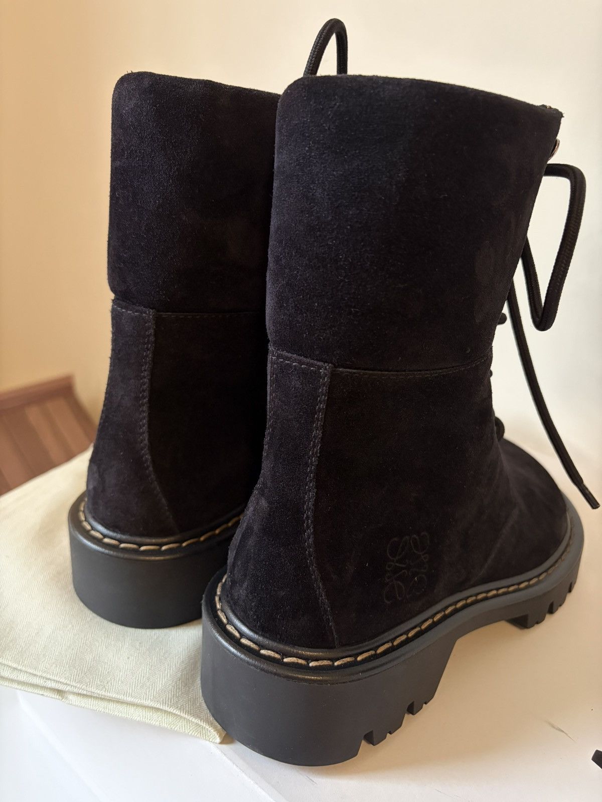 Loewe Loewe Sierra Suede Combat Boot Size US 7 / IT 37 - 4 Thumbnail