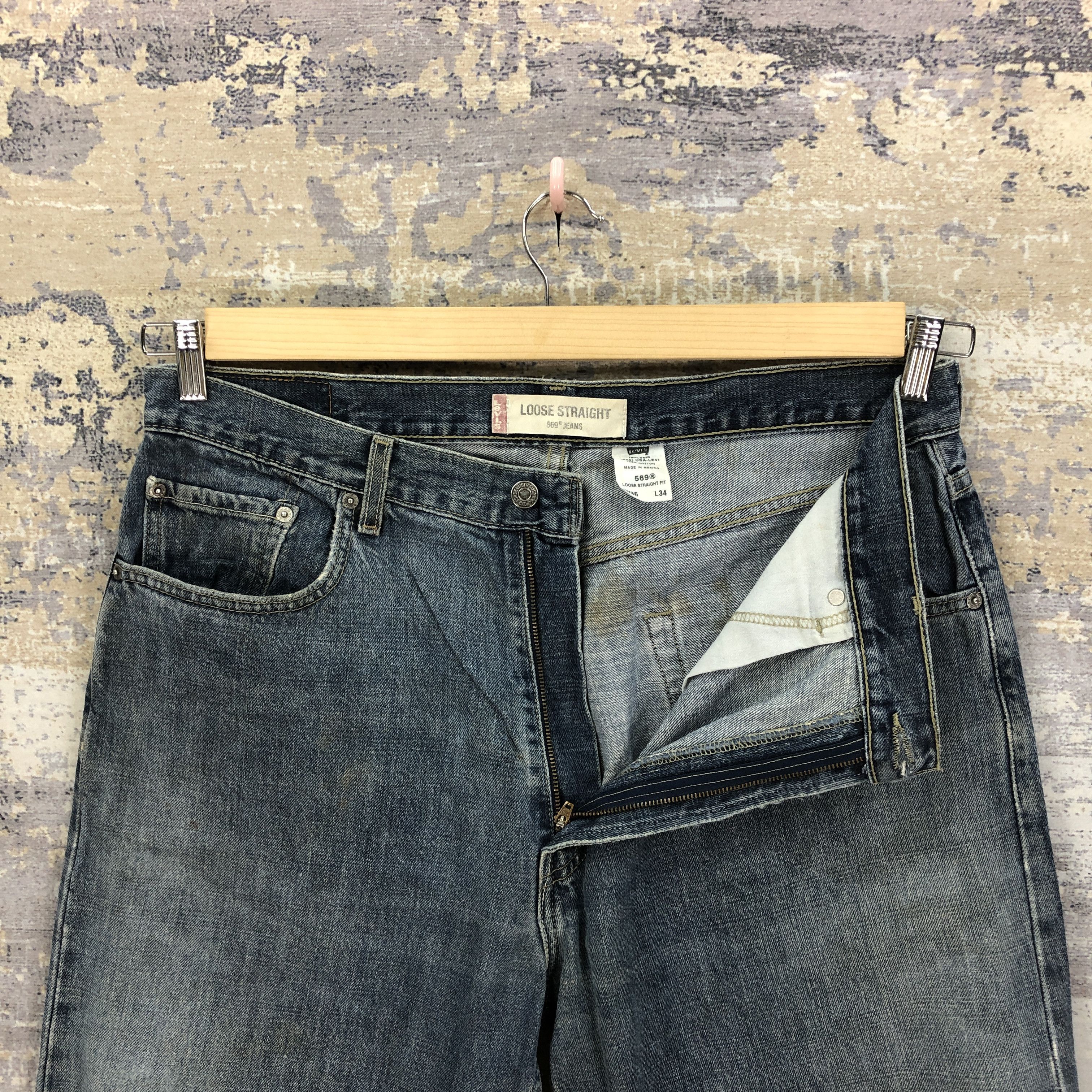 Levi's × Vintage Vintage Y2K Levis 569 Baggy Loose Jeans Levi's Faded Denim Size US 36 / EU 52 - 8 Thumbnail