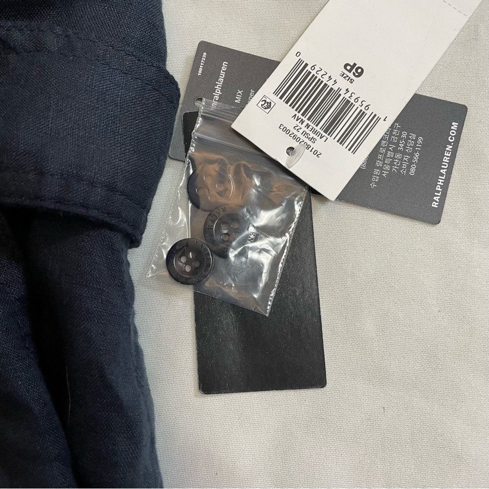 Lauren Ralph Lauren NWT New Lauren Ralph Lauren Navy Belted Linen Shorts Size 6 Size 28" / US 6 / IT 42 - 8 Thumbnail