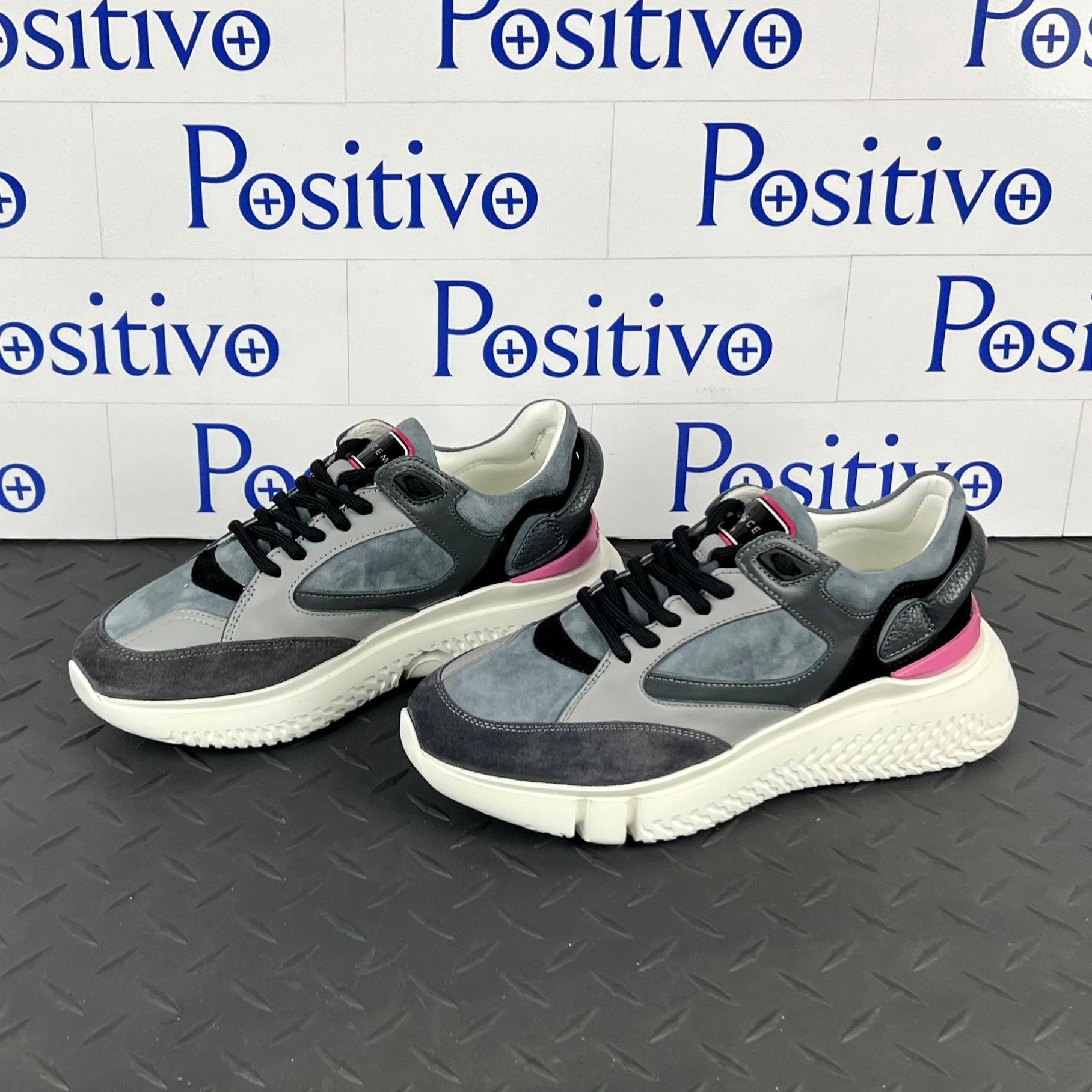Buscemi Buscemi Veloce Dark Grey Leather Sneakers US 7 SAMPLE Size US 7 / IT 37 - 2 Thumbnail