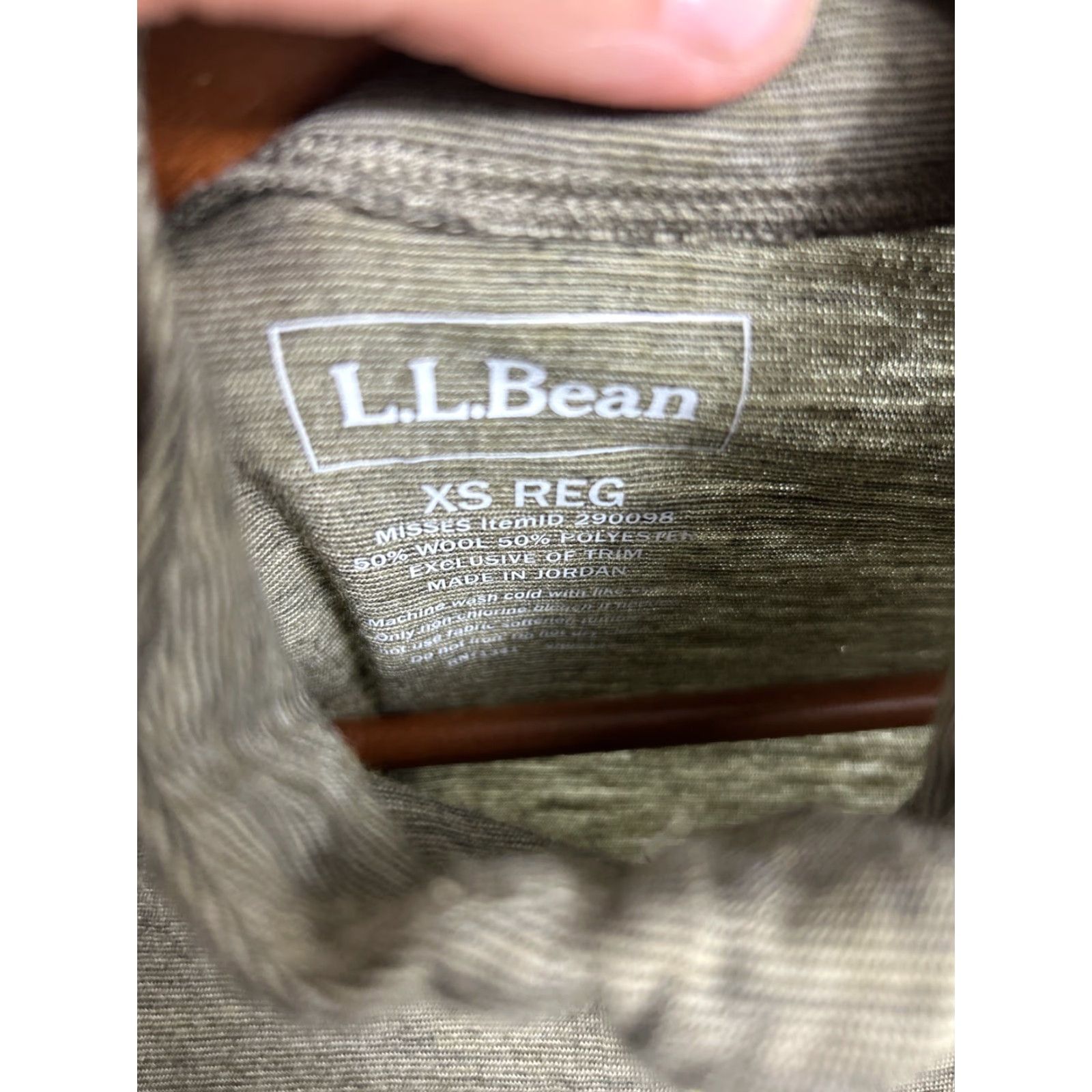 Vintage LL Bean Womens XS Olive 1/4 Zip Wooly Polyester Blend Pullover Windstopper Jacket Windbreaker Womens XS Olive Green 1/4 Zip Pullover Windstopper Size XS / US 0-2 / IT 36-38 - 7 Thumbnail