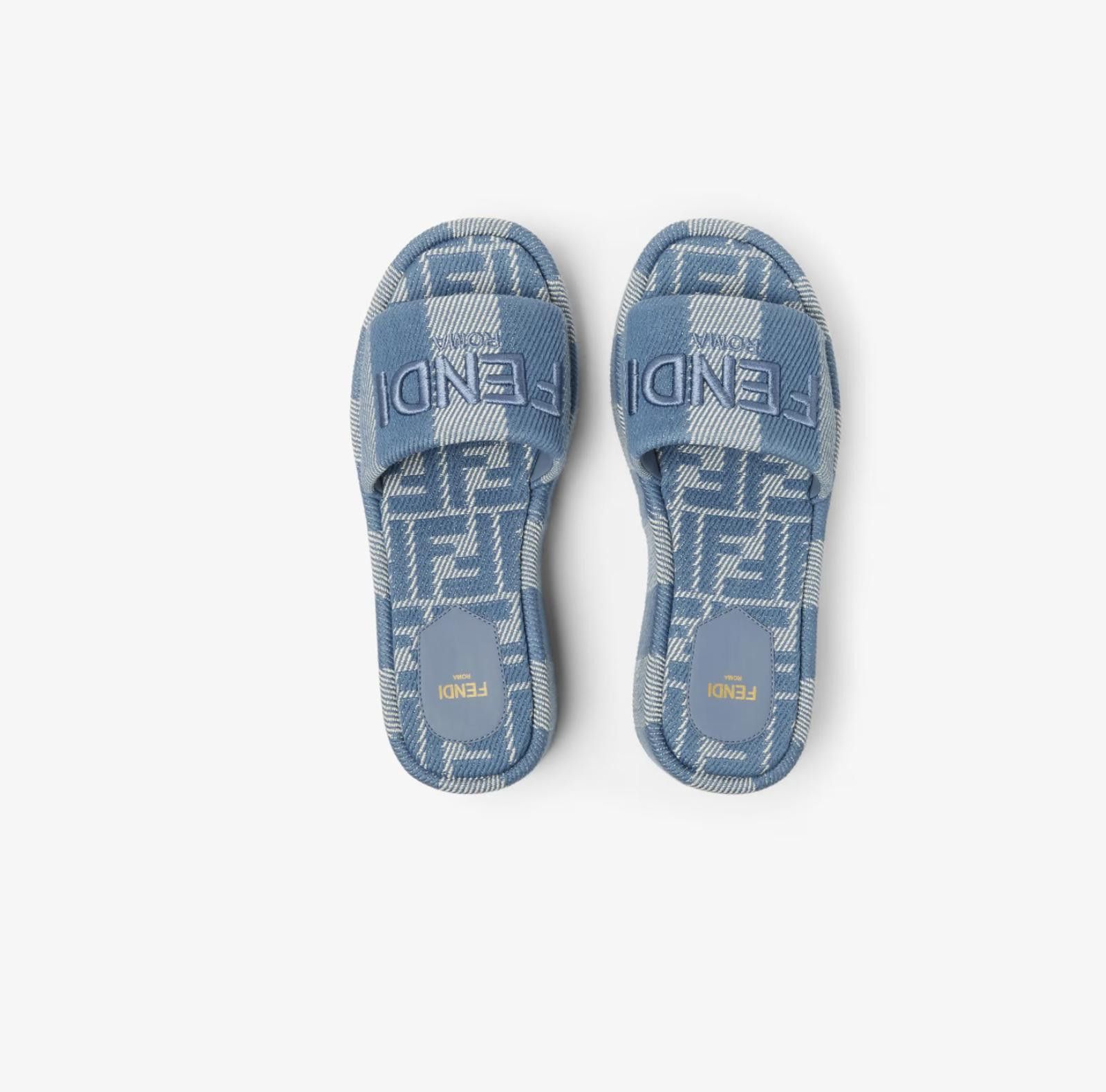 Fendi Fendi Sunshine slide in blue denim size 37 Size ONE SIZE - 3 Thumbnail
