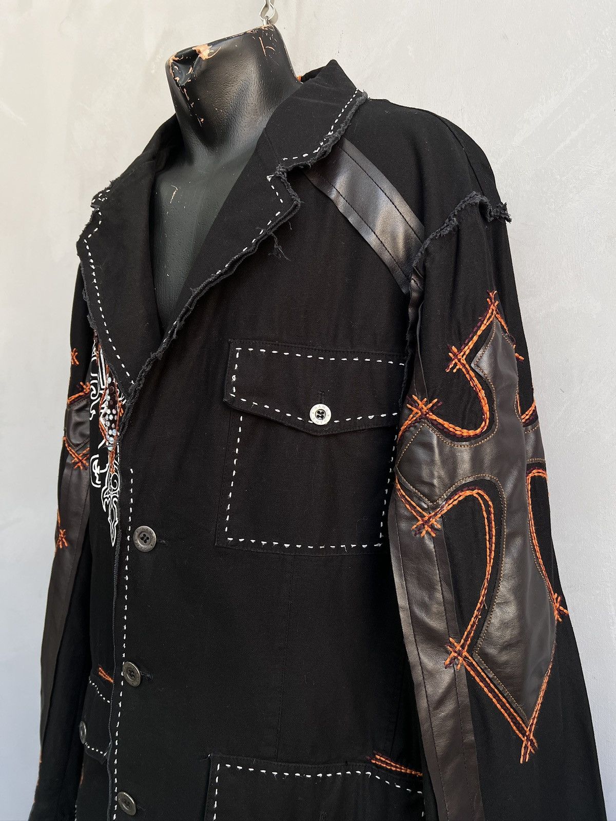 Christian Audigier Vintage crosses Embroidered Black Jacket Japanese Style Size US L / EU 52-54 / 3 - 2 Thumbnail
