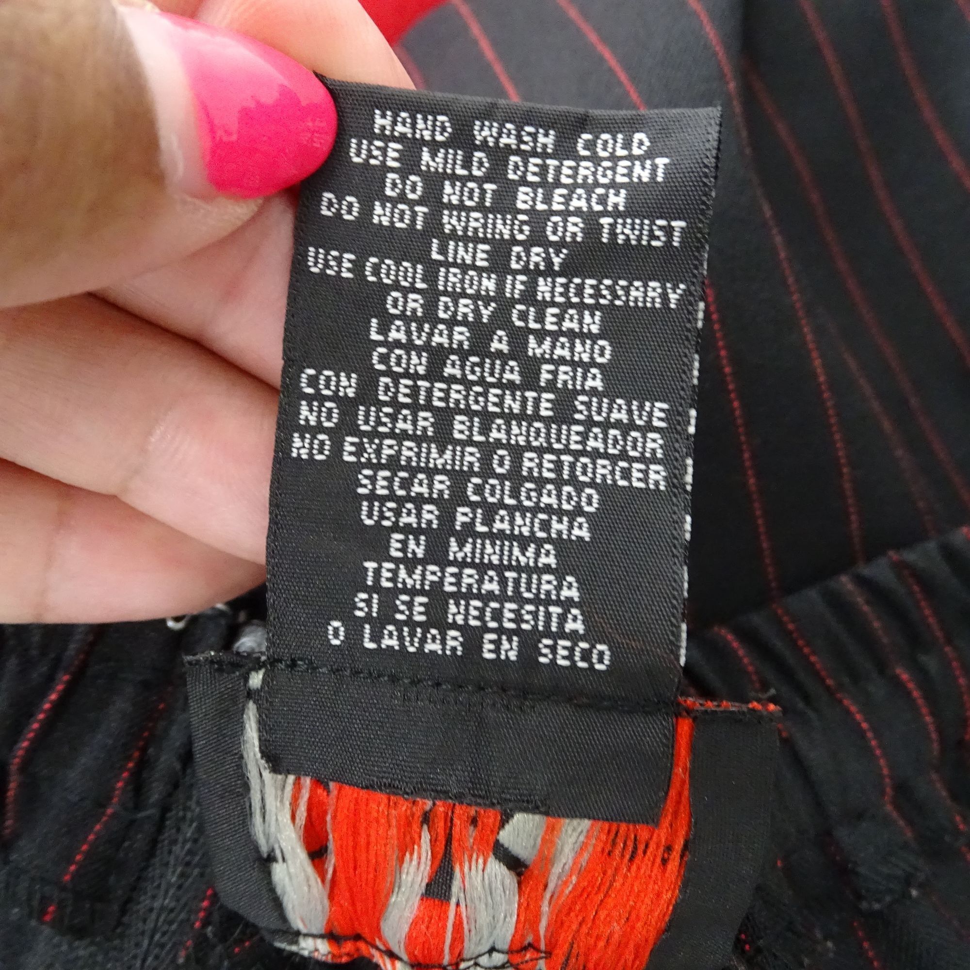 Other Vtg 2 pc R&K Originals Red Black Pinstripe Pants Suit Outfit Size 32" / US 10 / IT 46 - 9 Thumbnail