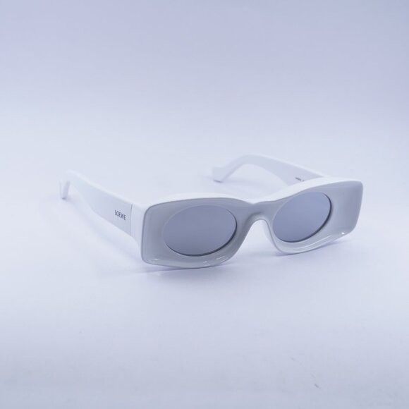 Loewe Loewe LW40033I 21C Sunglasses White Rectangle Frame, Smoke Size ONE SIZE - 5 Thumbnail
