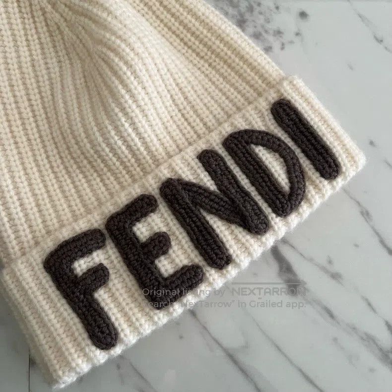 Fendi Fendi size S Wool cold hat / beanie with letter logo Size ONE SIZE - 3 Thumbnail