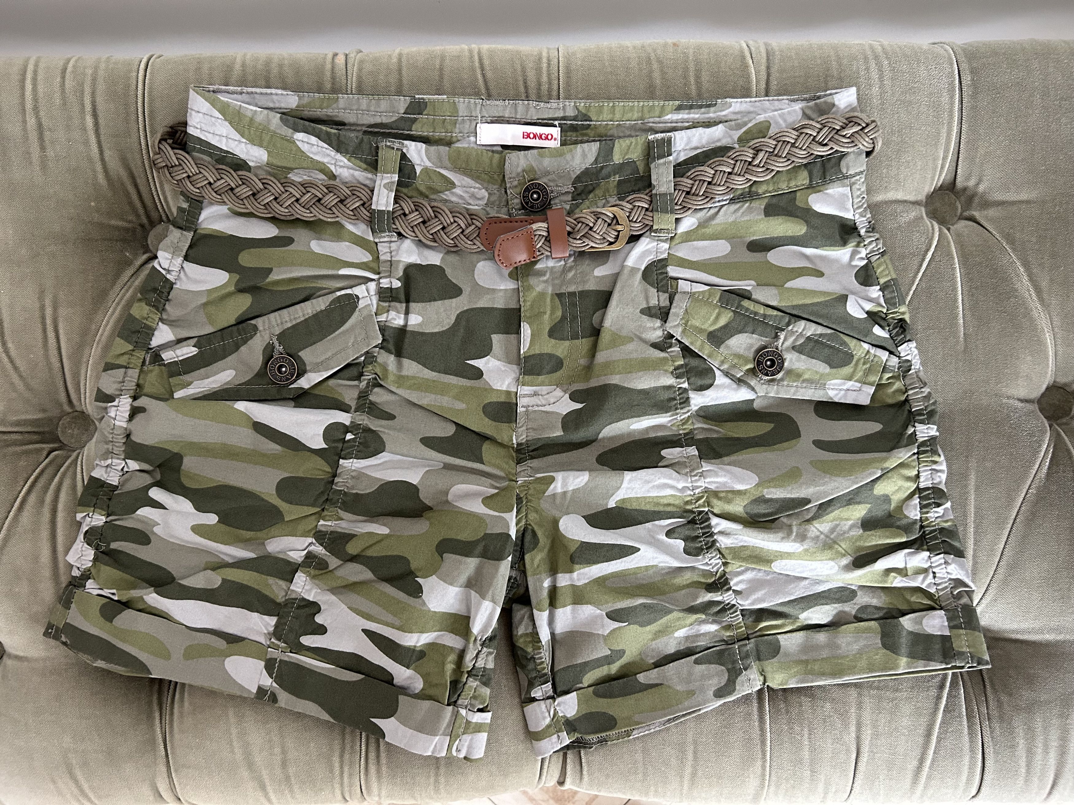 Other Bongo Size 5 shorts Women’s Junior’s Camo Ruched Braid Belt Size 30" / US 8 / IT 44 - 1 Thumbnail