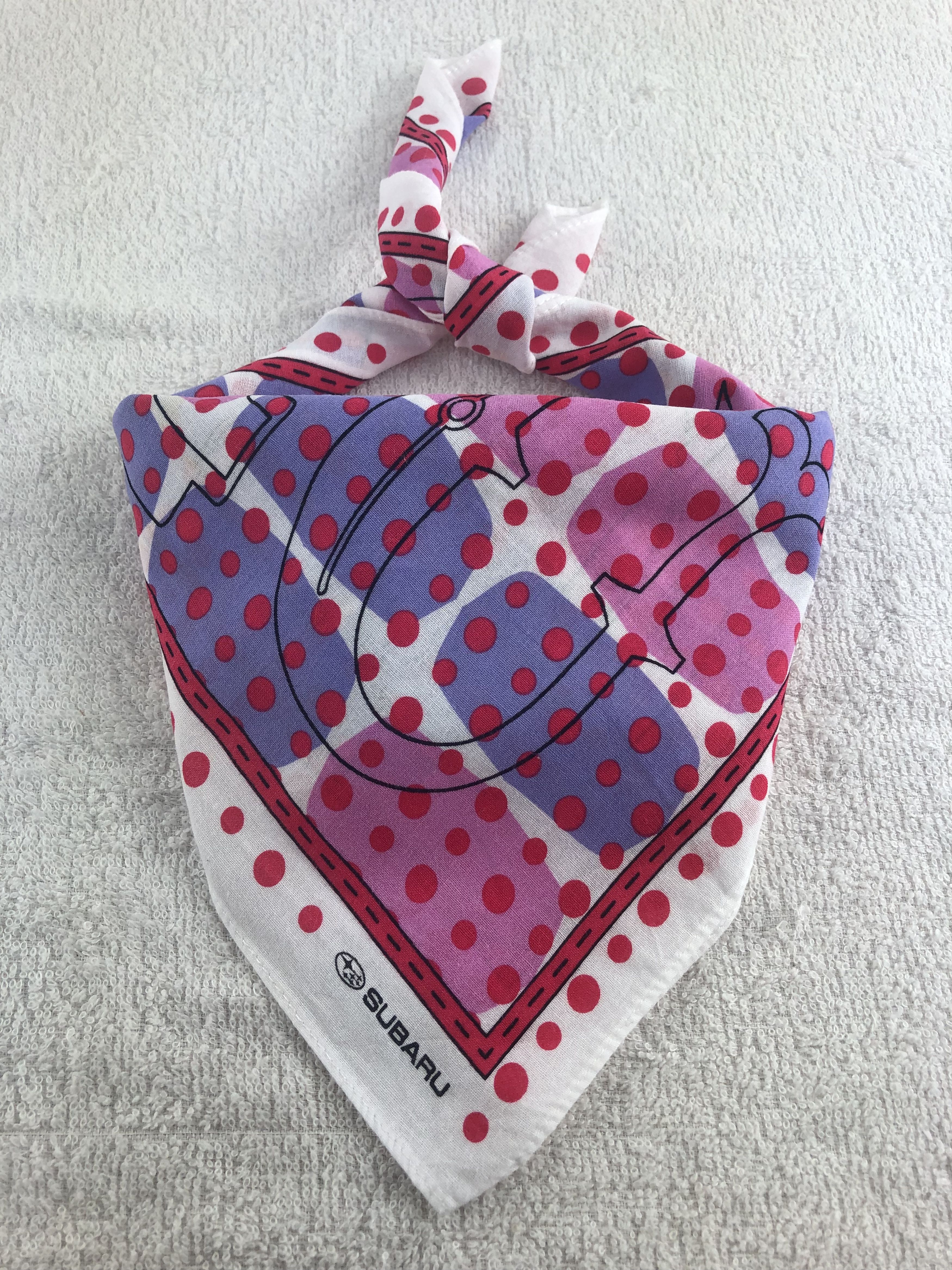 Vintage Subaru Handkerchief / Bandana / Neckerchief C250 Size ONE SIZE - 2 Thumbnail