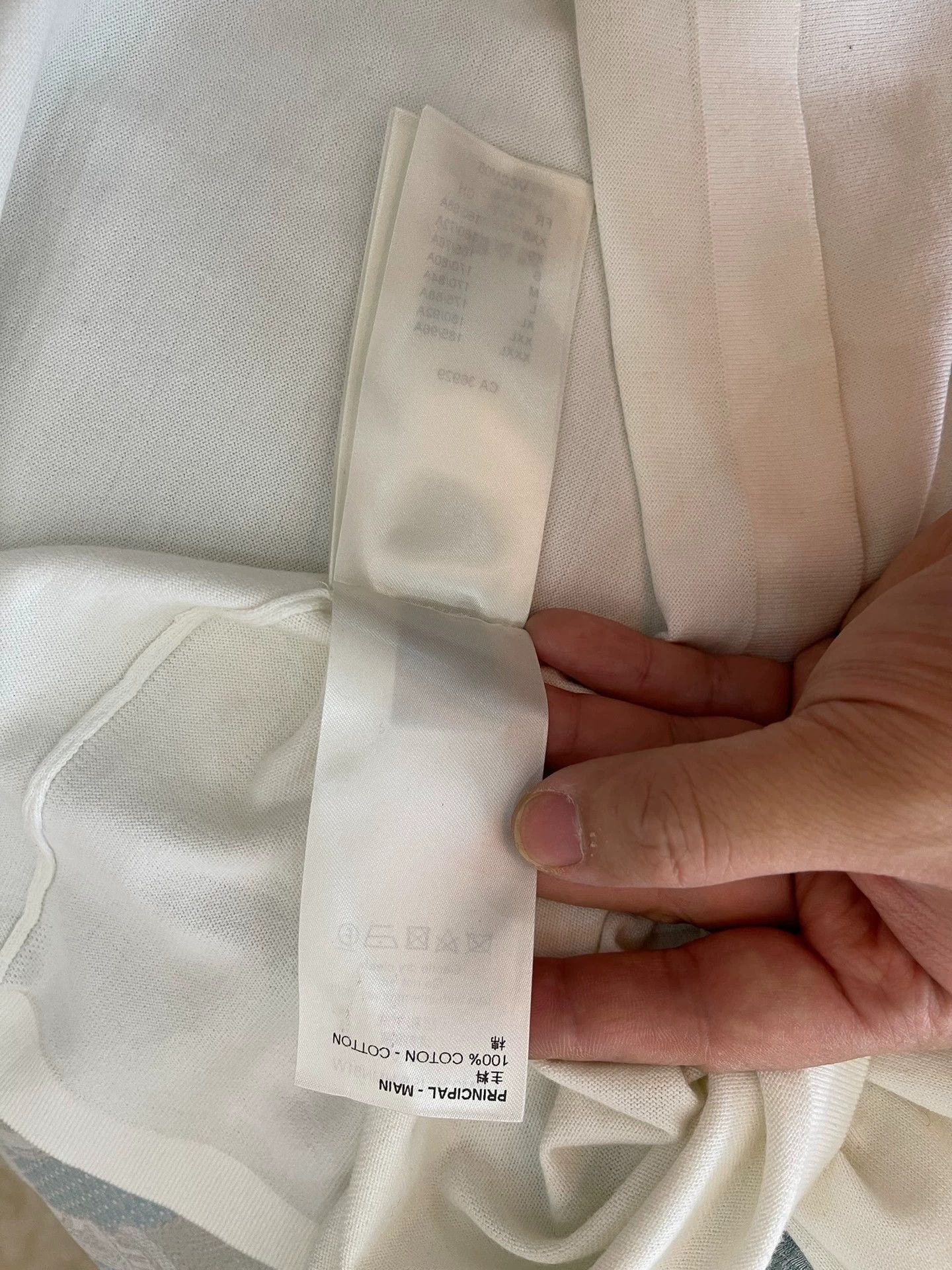 Louis Vuitton LV New White Knit Logos Tee L (Worn Few Times) Size US L / EU 52-54 / 3 - 6 Thumbnail