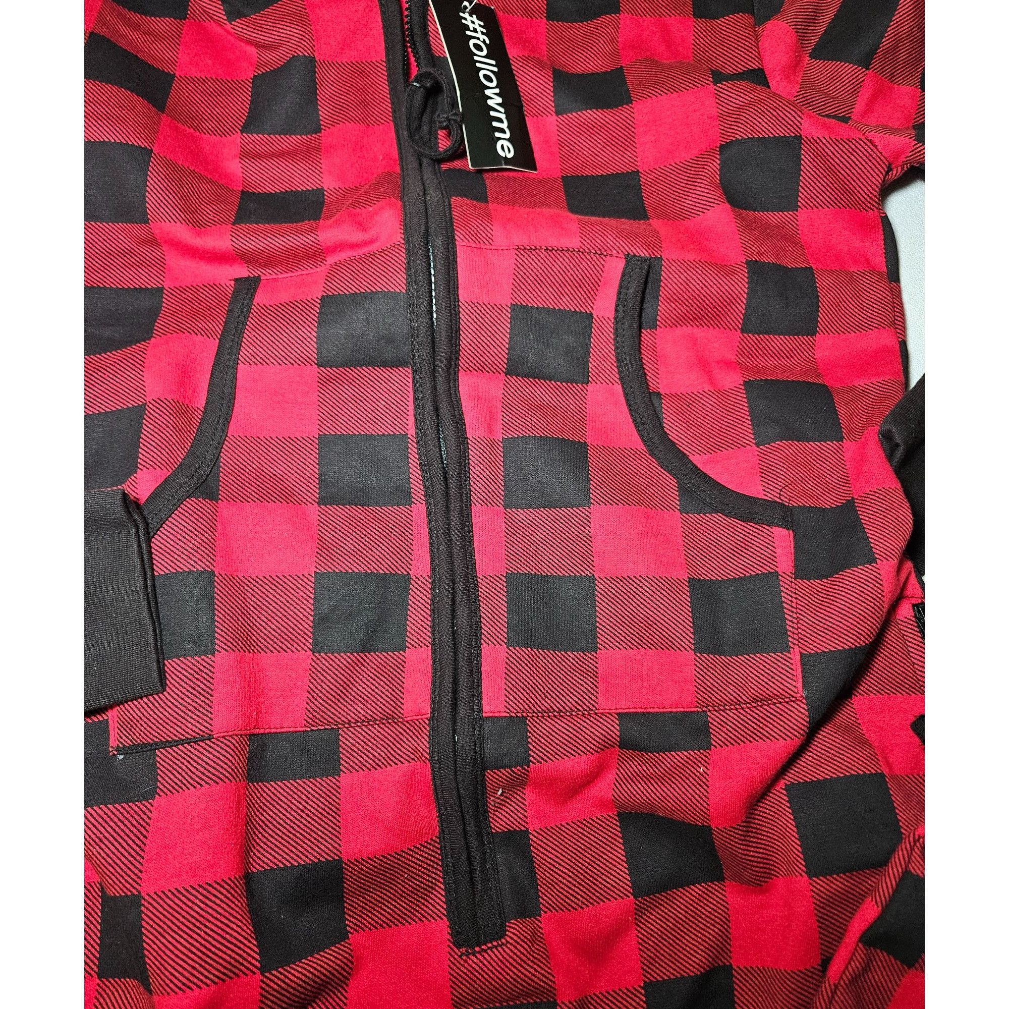Other FollowMe Unisex One Piece Pajama Body Suit Red Black Small Size US 28 / EU 44 - 4 Thumbnail