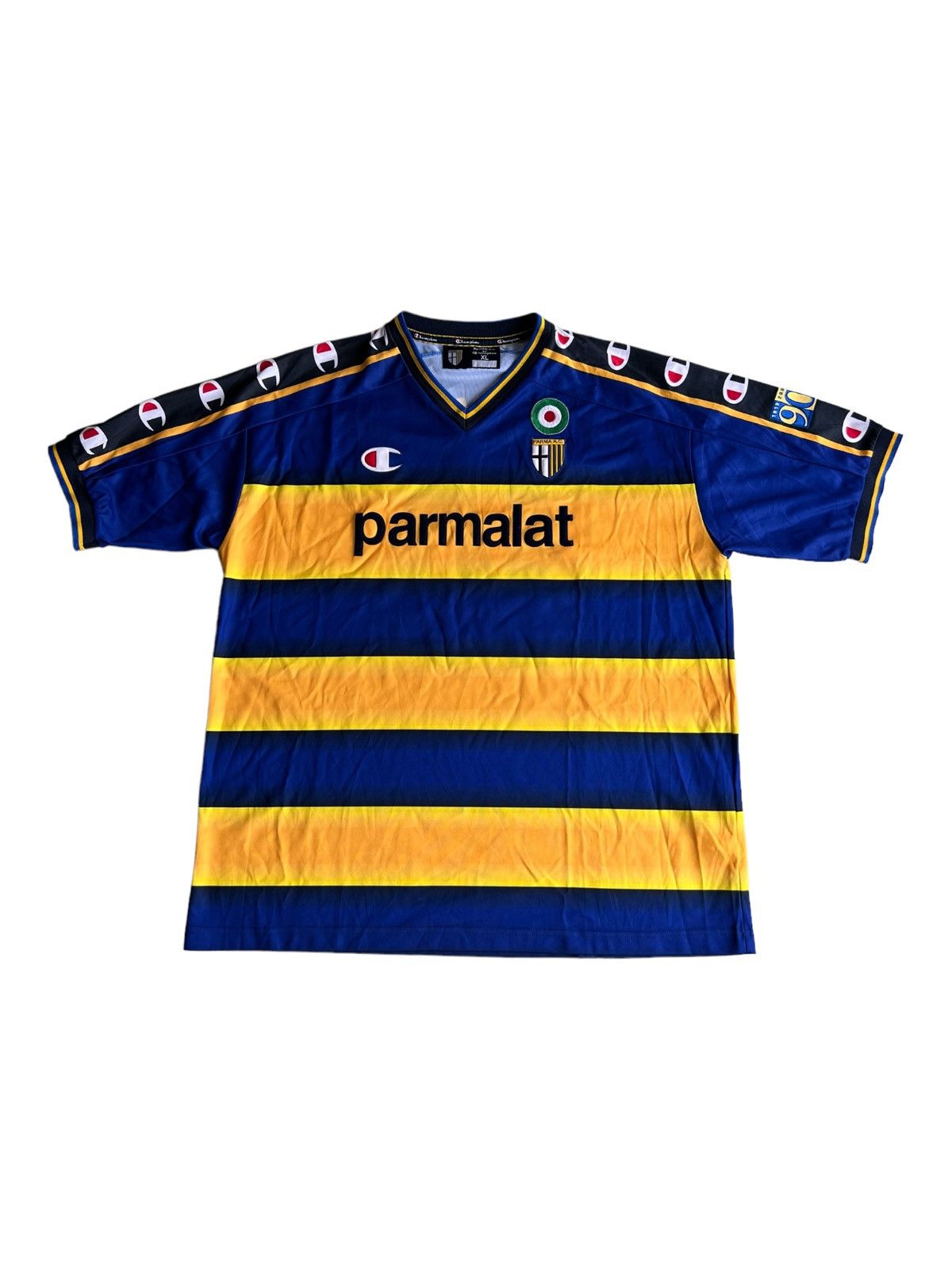Champion × Vintage ARCHIVE Auth. 02/03 Champion Parma FC #10 Nakata Home Jersey Size US XL / EU 56 / 4 - 3 Thumbnail
