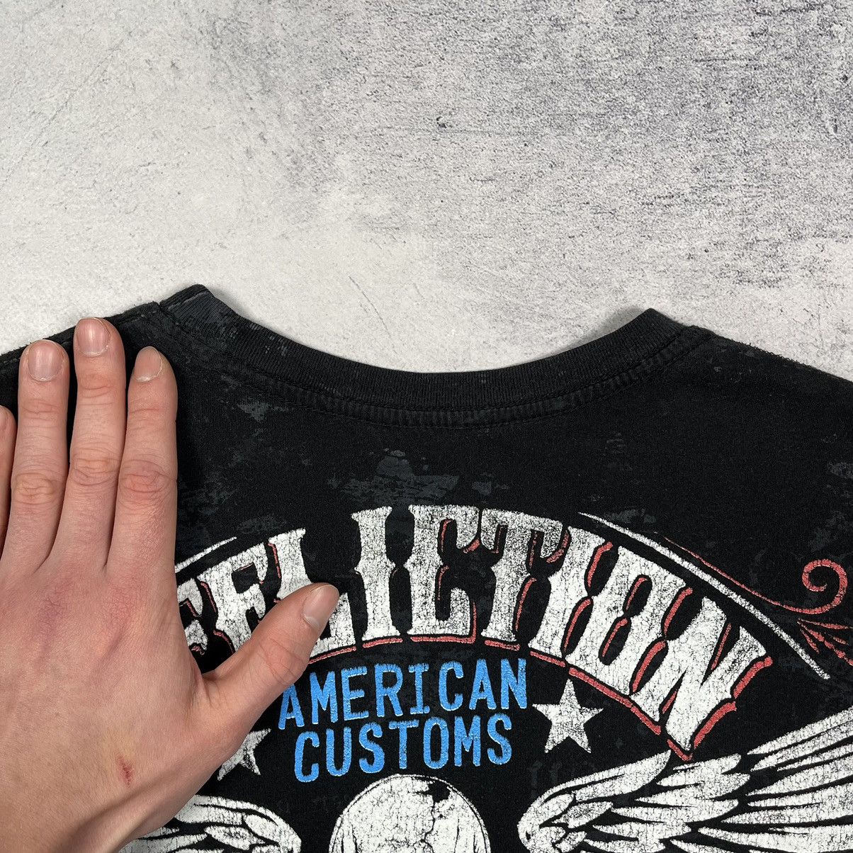 Affliction Vintage Affliction Y2K All Over Print Skulls T Shirt 00’s Size US M / EU 48-50 / 2 - 19 Thumbnail