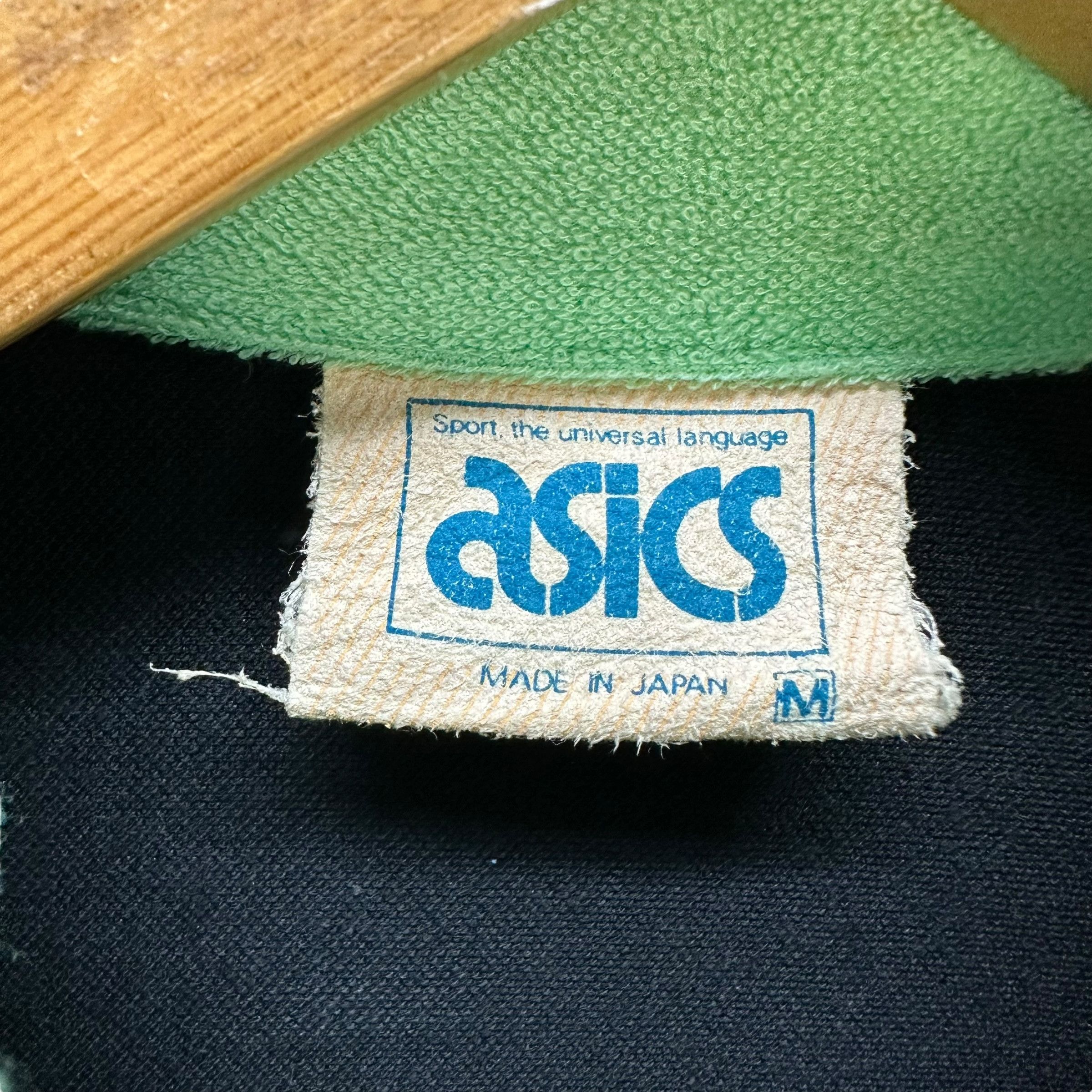 Asics 90's Asics Green Sweater Jacket Track Jacket #A1-0029 Size US M / EU 48-50 / 2 - 7 Thumbnail