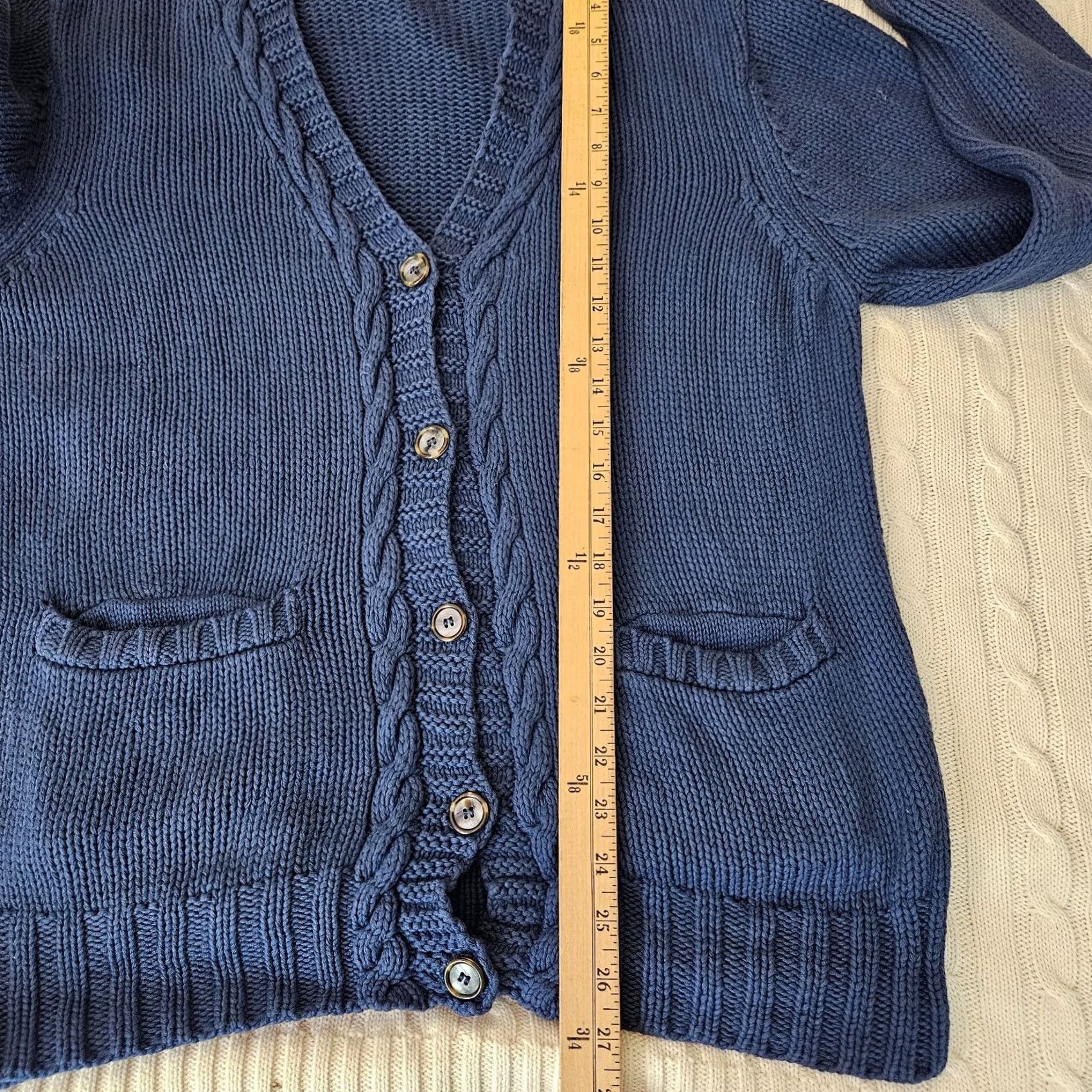 Vintage CP SHADES Women's blue Button Up Long Sleeve Cotton cardigan Cardigan S Blue Women Knit V-Neck Button All Seasons Regular Size S Size S / US 4 / IT 40 - 6 Thumbnail