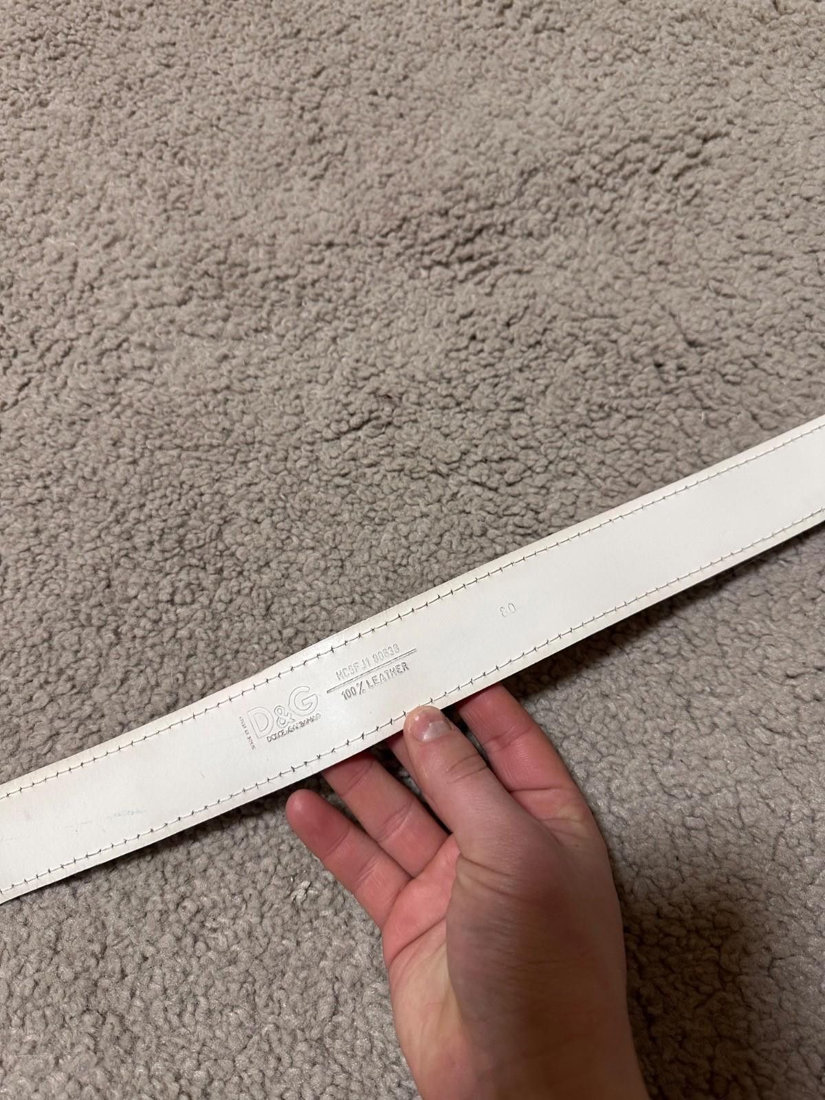 Dolce & Gabbana Dolce&Gabbana White Belt Leather Sz 80 Size ONE SIZE - 7 Thumbnail